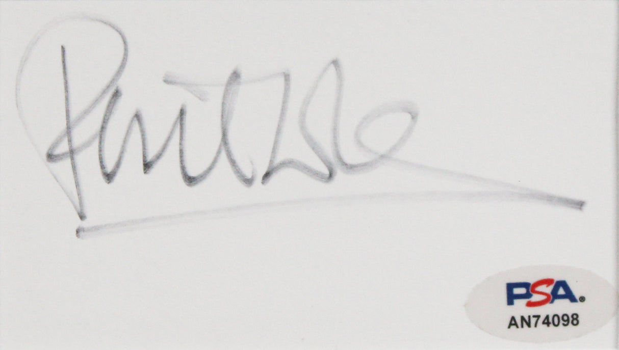 Genesis Phil Collins Authentic Signed & Framed 3x5 Index Card PSA/DNA #AN74098