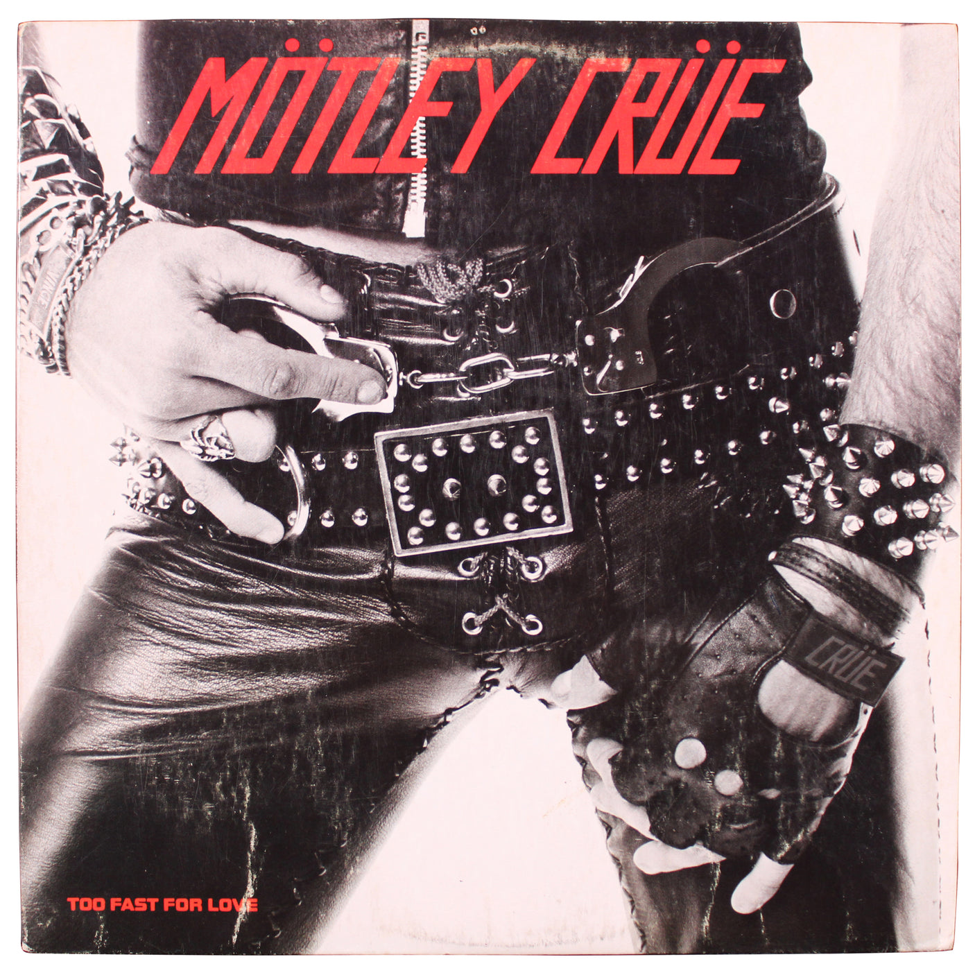 Motley Crue (4) Neil, Sixx, Lee & Mars Signed Album Cover W/ Vinyl BAS #AE19007
