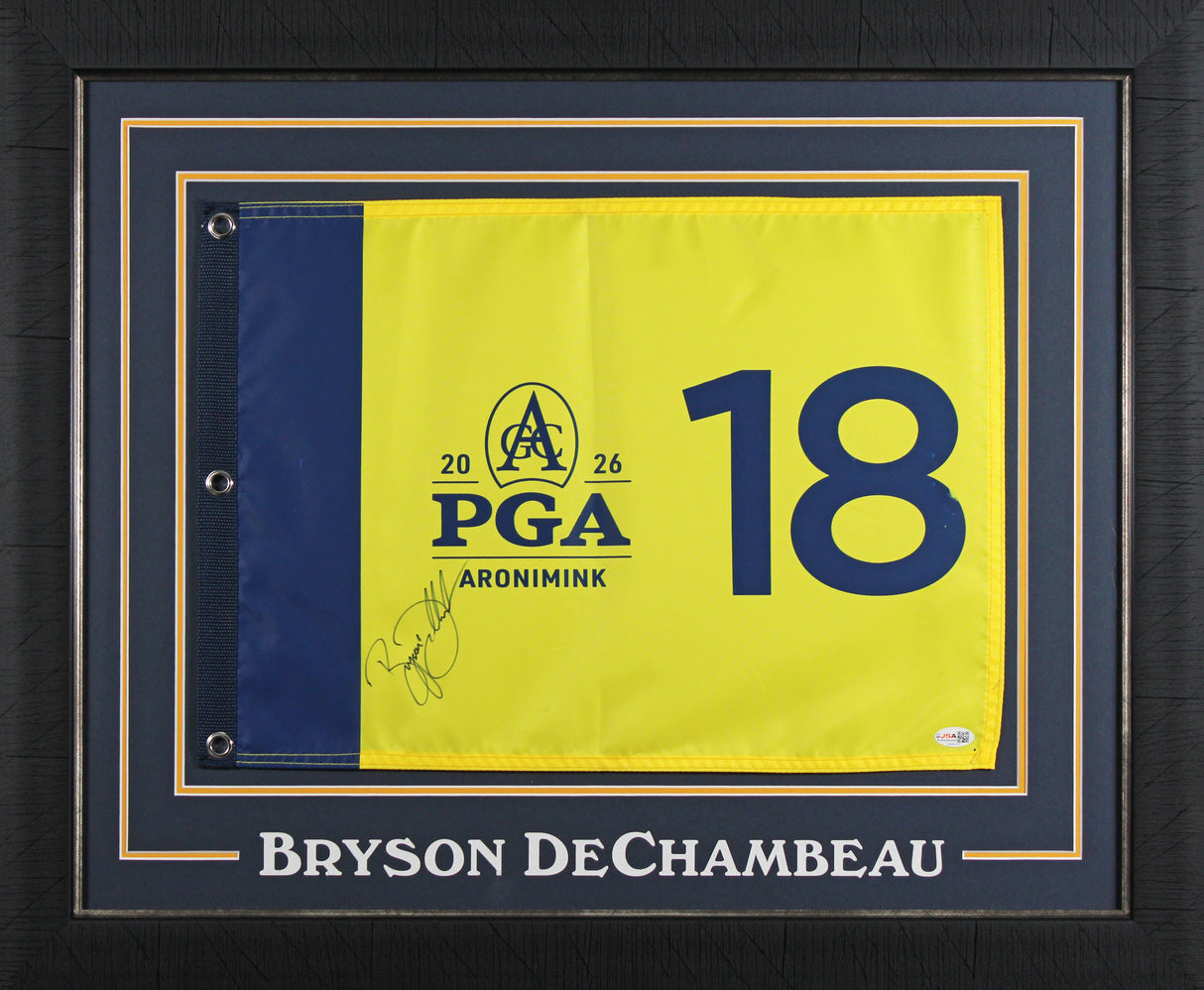 Bryson DeChambeau Signed & Framed 2026 PGA Championship Pin Flag JSA #CM34151