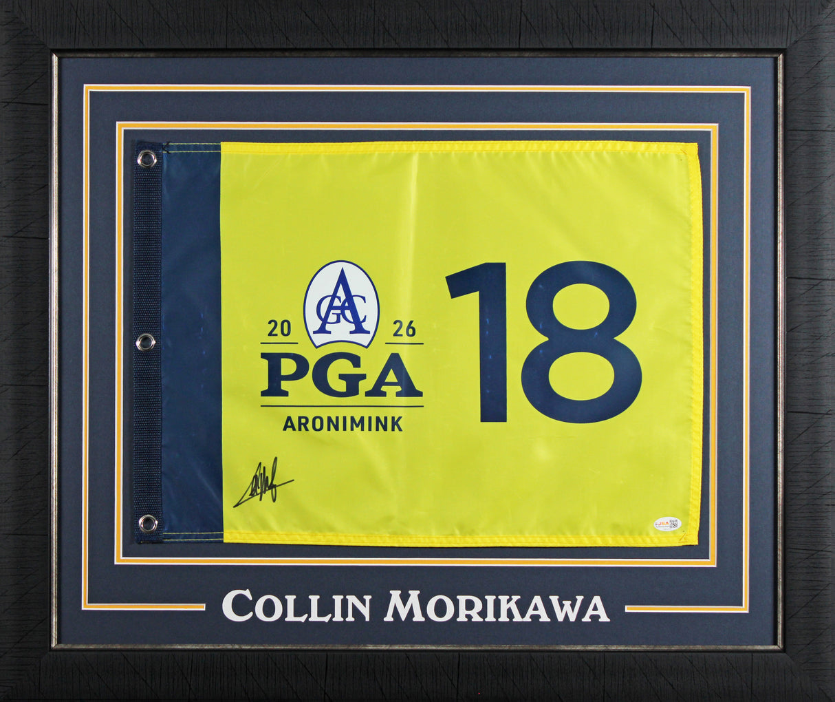 Collin Morikawa Signed & Framed 2026 PGA Championship Pin Flag JSA #CM34143