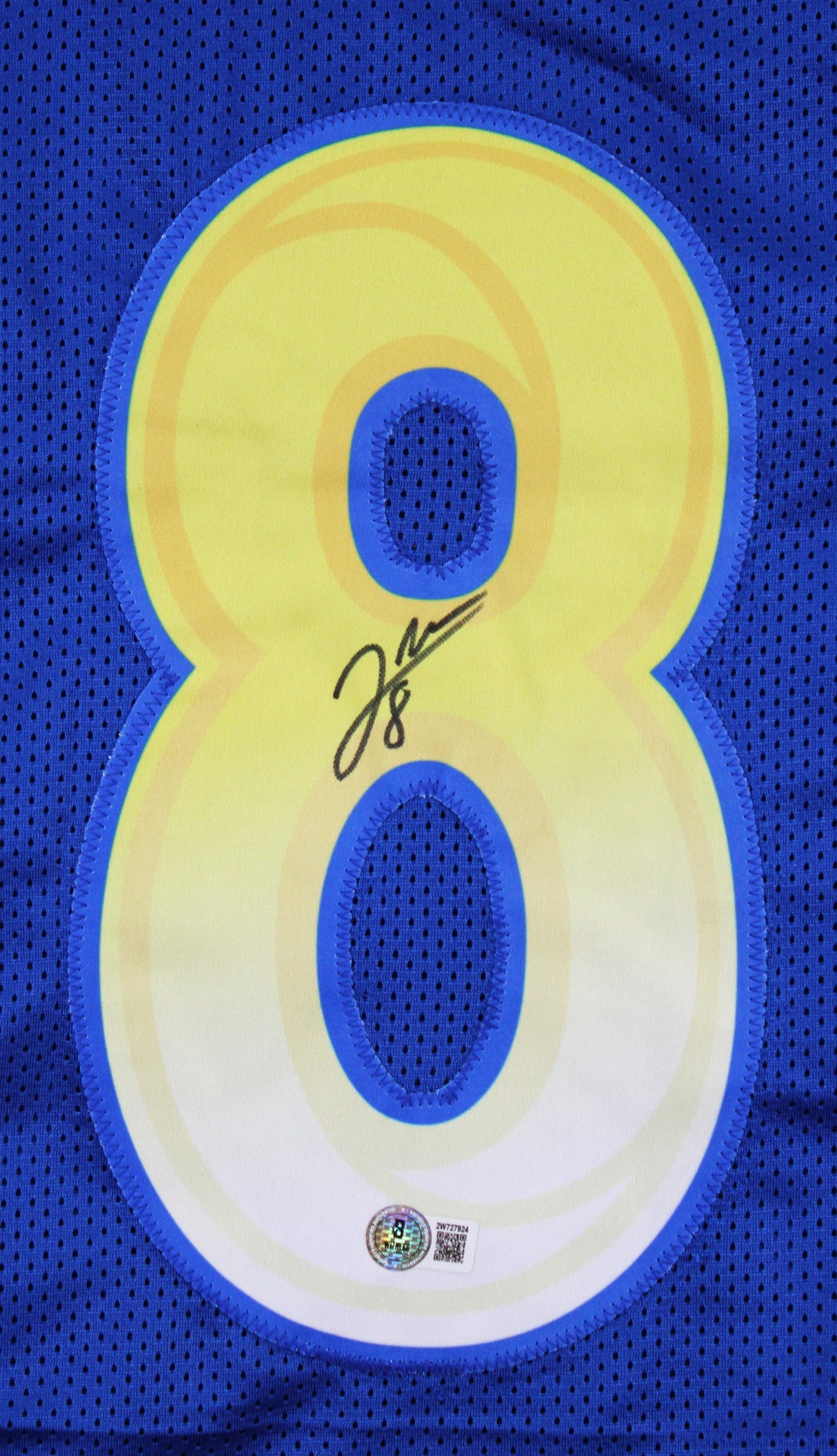 Jared Verse Authentic Signed Blue Pro Style Framed Jersey BAS Witnessed 2