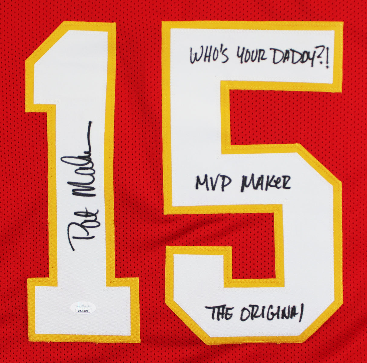 Patrick Mahomes Sr. "3x Inscribed" Signed Authentic Red Pro Style Jersey JSA