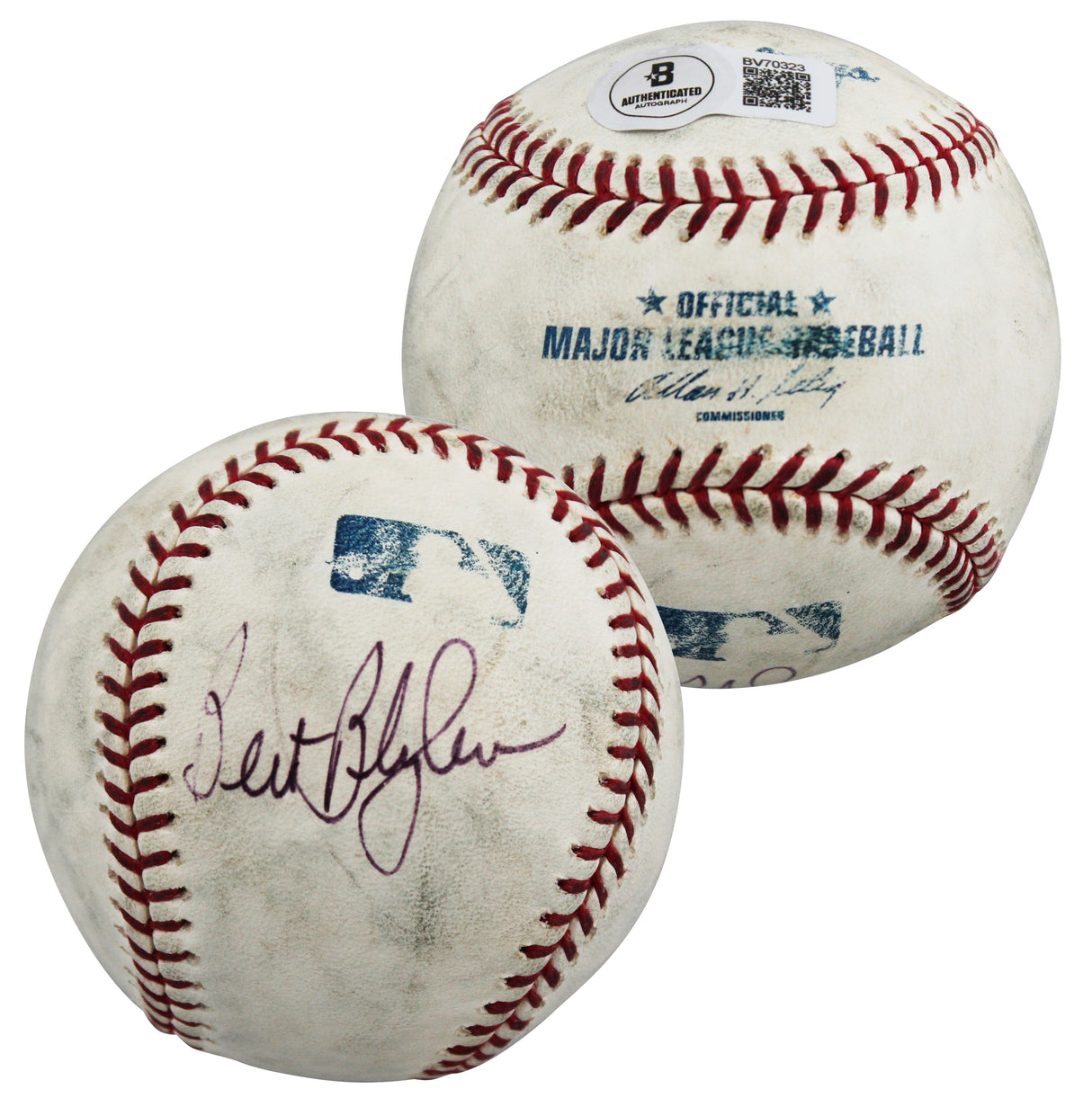 Twins Bert Blyleven Authentic Signed Game Used Selig OML Baseball BAS #BV70323