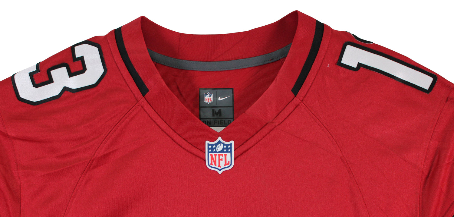 Cardinals Kurt Warner Signed Red Nike Game Jersey w/ Black Sig BAS Witnessed