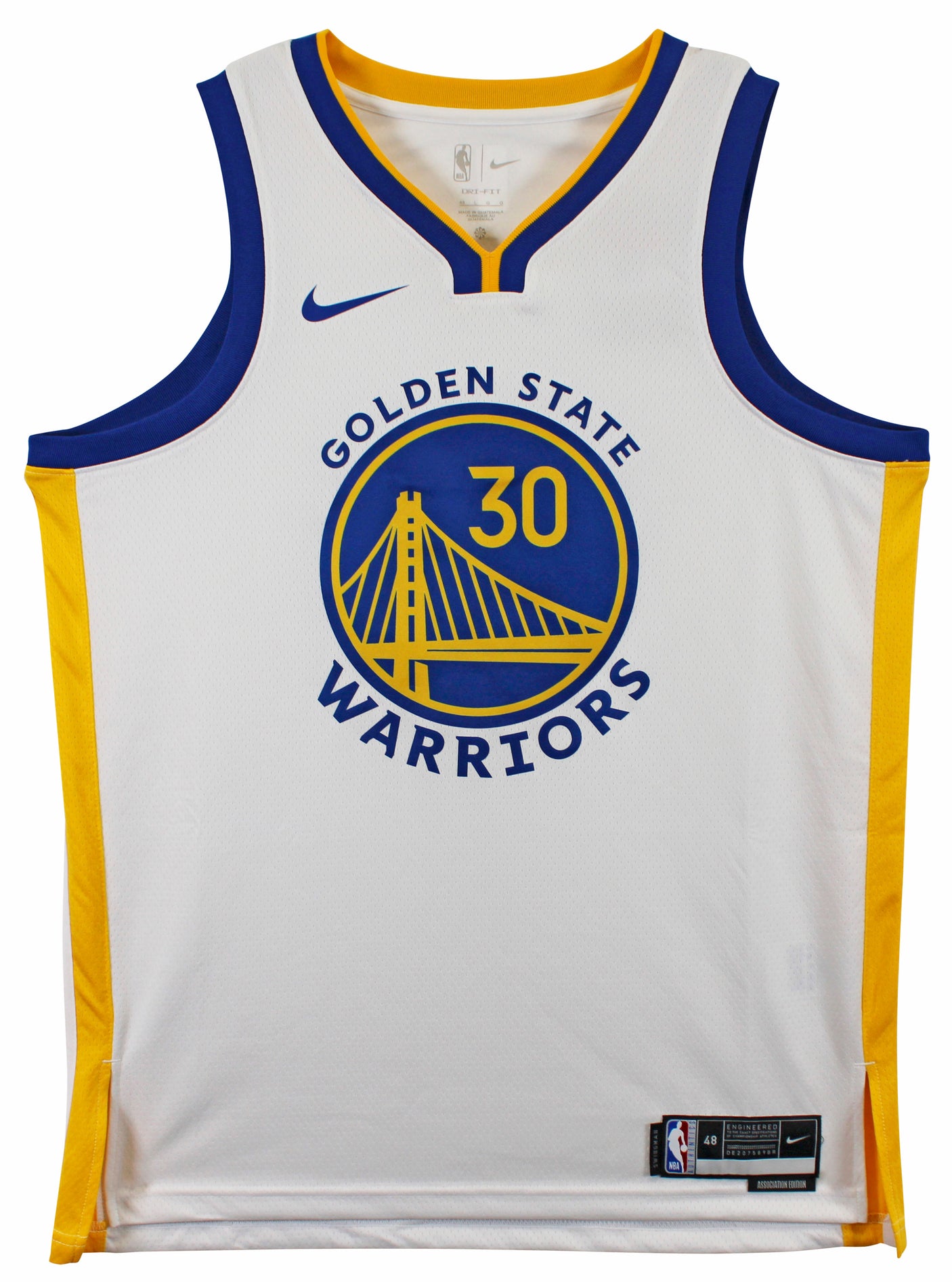 Warriors Stephen Curry Signed White Nike Association Edition Swingman Jersey BAS