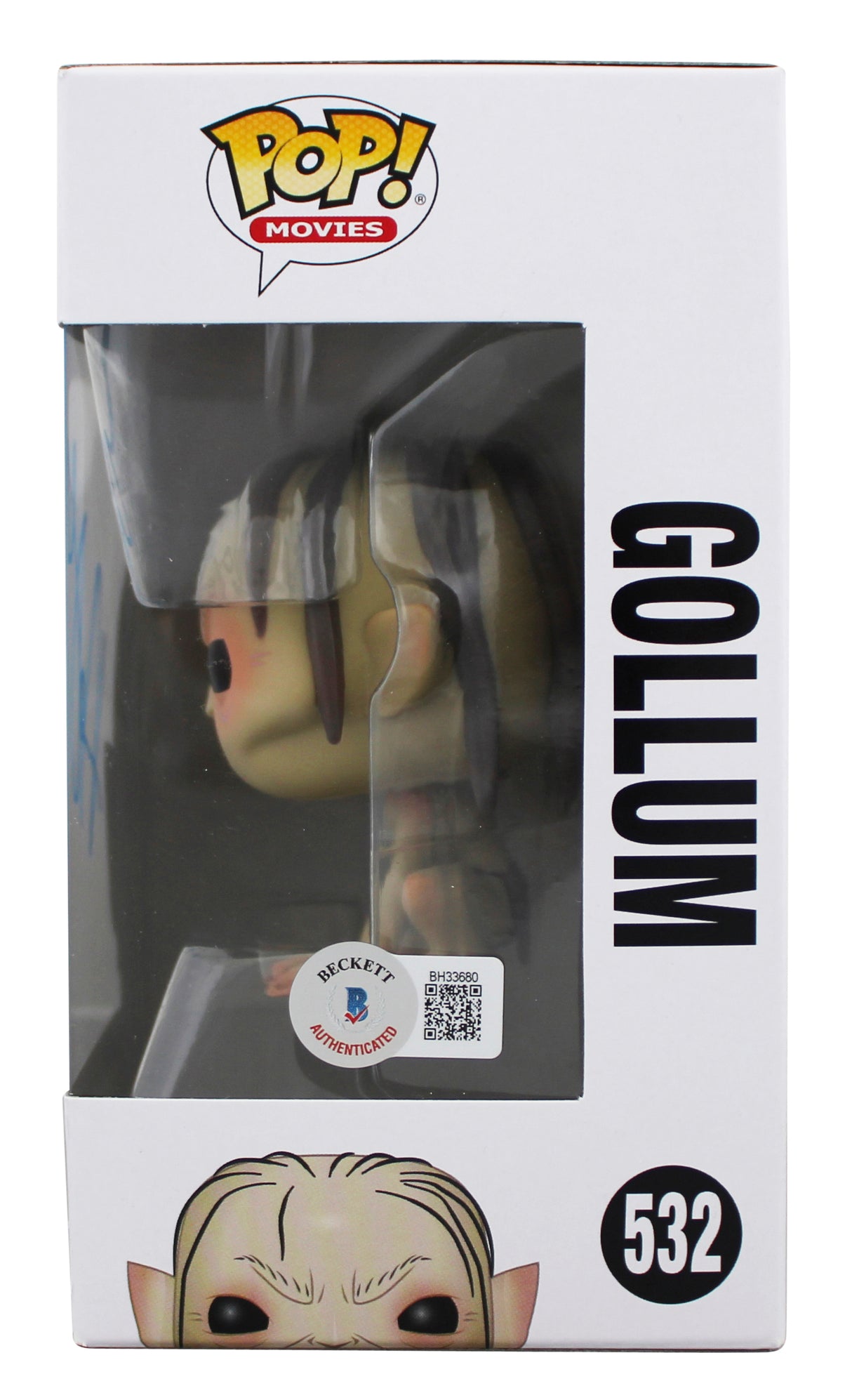 Andy Serkis Lord of the Rings Signed Gollum #532 Funko Pop Vinyl Figure BAS 1
