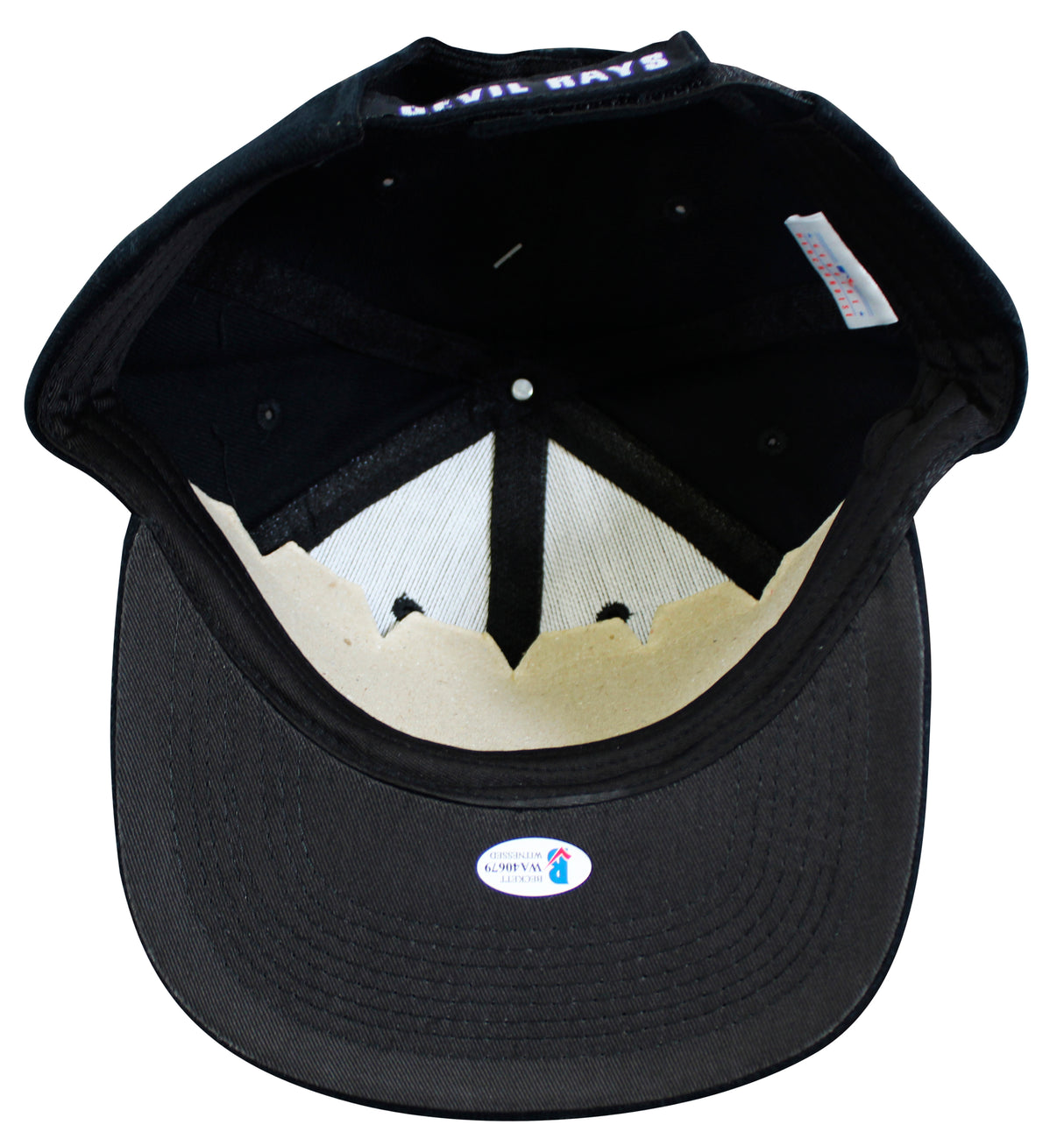 Rays Jim Morris "The Rookie" Authentic Signed Black Velcro Baseball Hat BAS 1