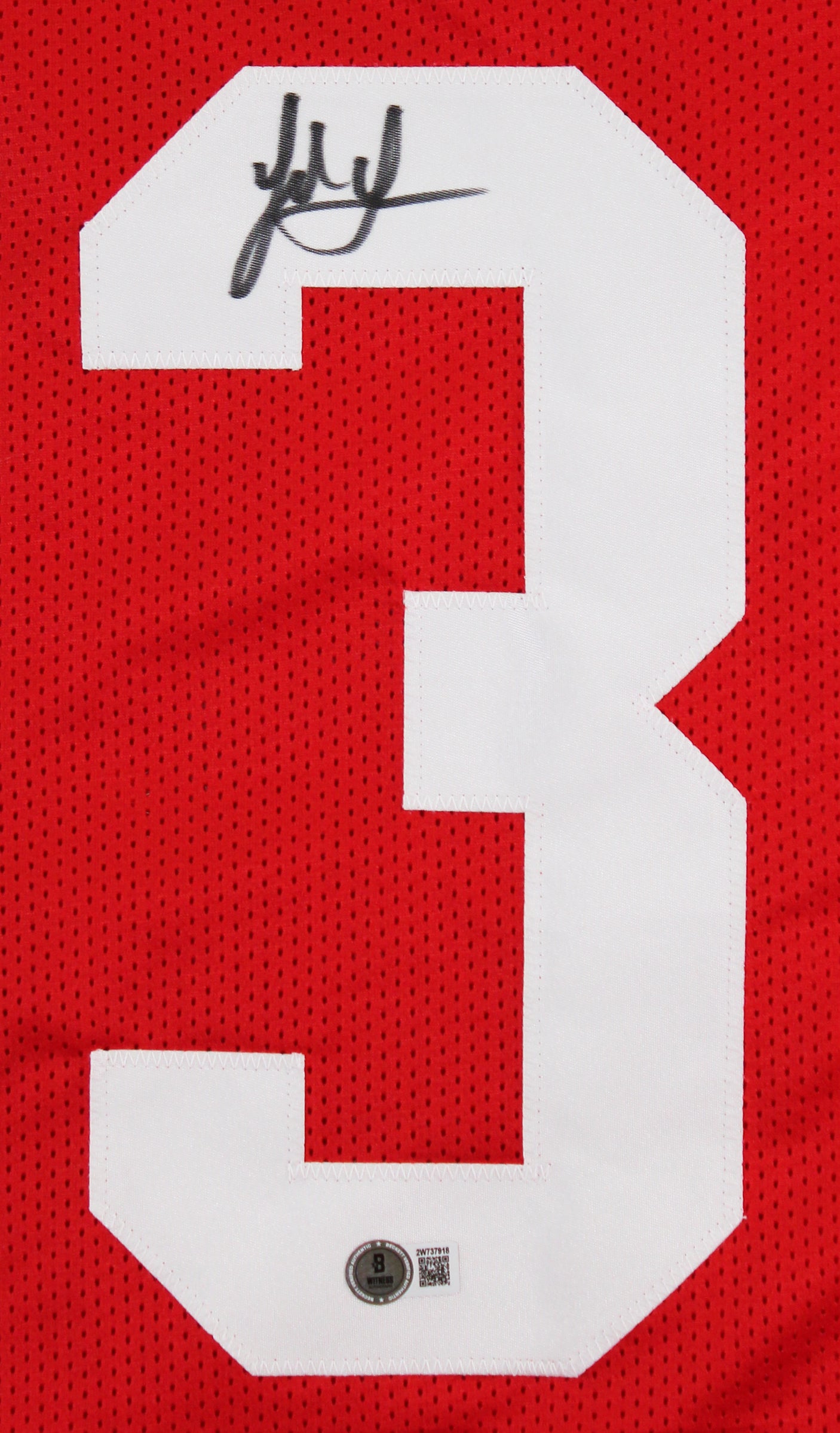 Ohio State Jack Sawyer Authentic Signed Red Pro Style Jersey BAS Witnessed