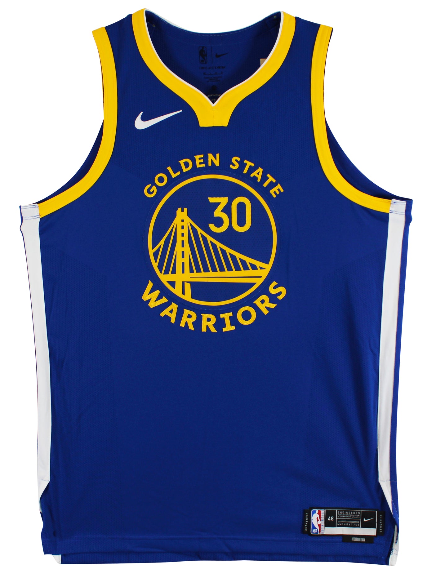 Stephen Curry "Human Torch" Signed Blue Nike Icon Edition Authentic Jersey BAS W