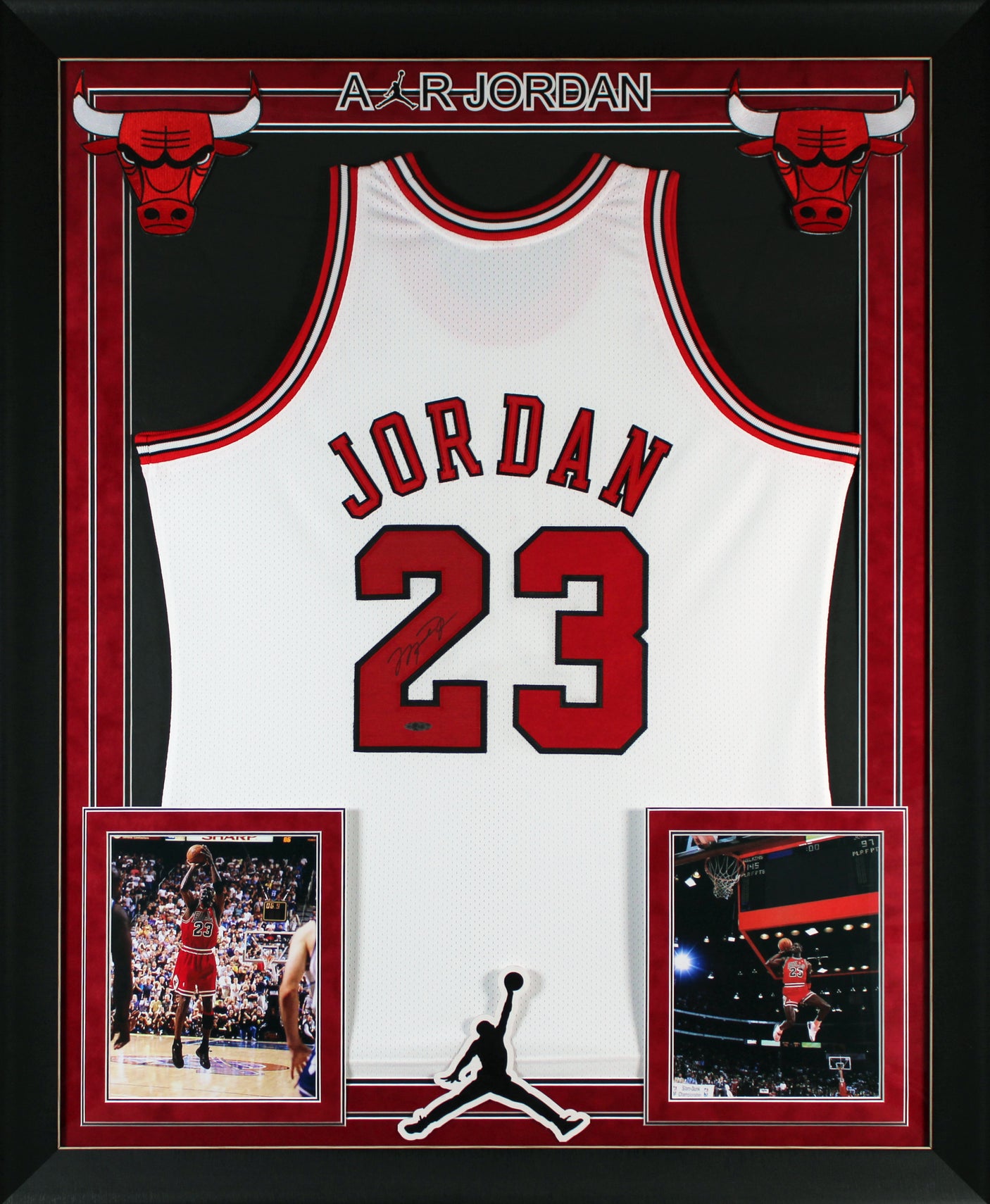 Michael Jordan Signed 97-98 White M&N Authentic Framed Jersey BAS #AE13411