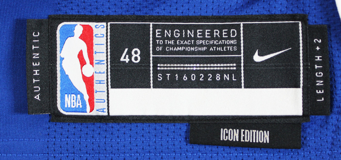 Stephen Curry "4x Champ" Signed Blue Nike Icon Edition Authentic Jersey BAS Wit