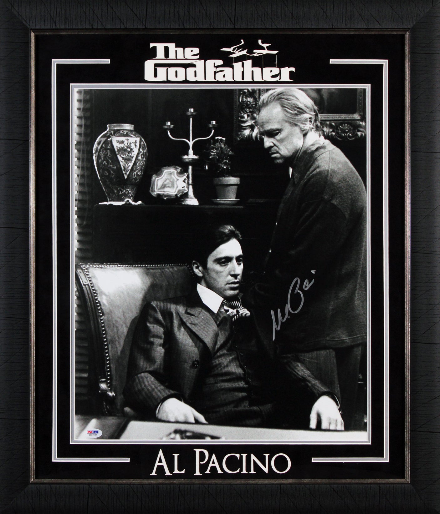 Al Pacino The Godfather Authentic Signed 16x20 Framed Photo w/ Brando PSA Itp
