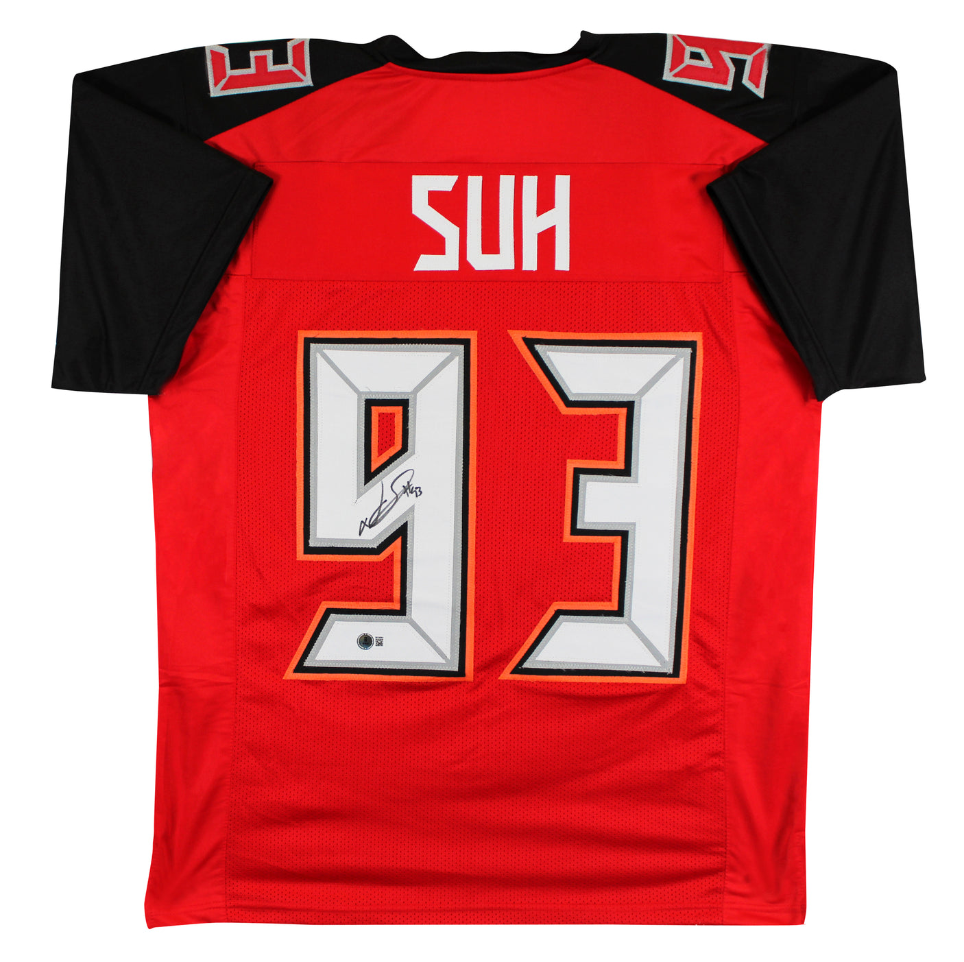 Ndamukong Suh Authentic Signed Red Pro Style Jersey Autographed BAS Witnessed