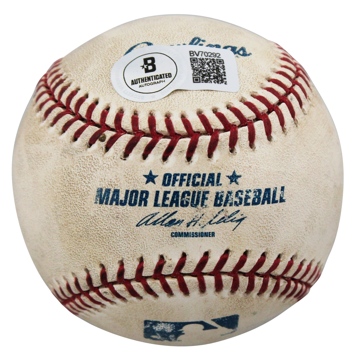 Rays Fred McGriff Authentic Signed Game Used Sellig OML Baseball BAS #BV70292