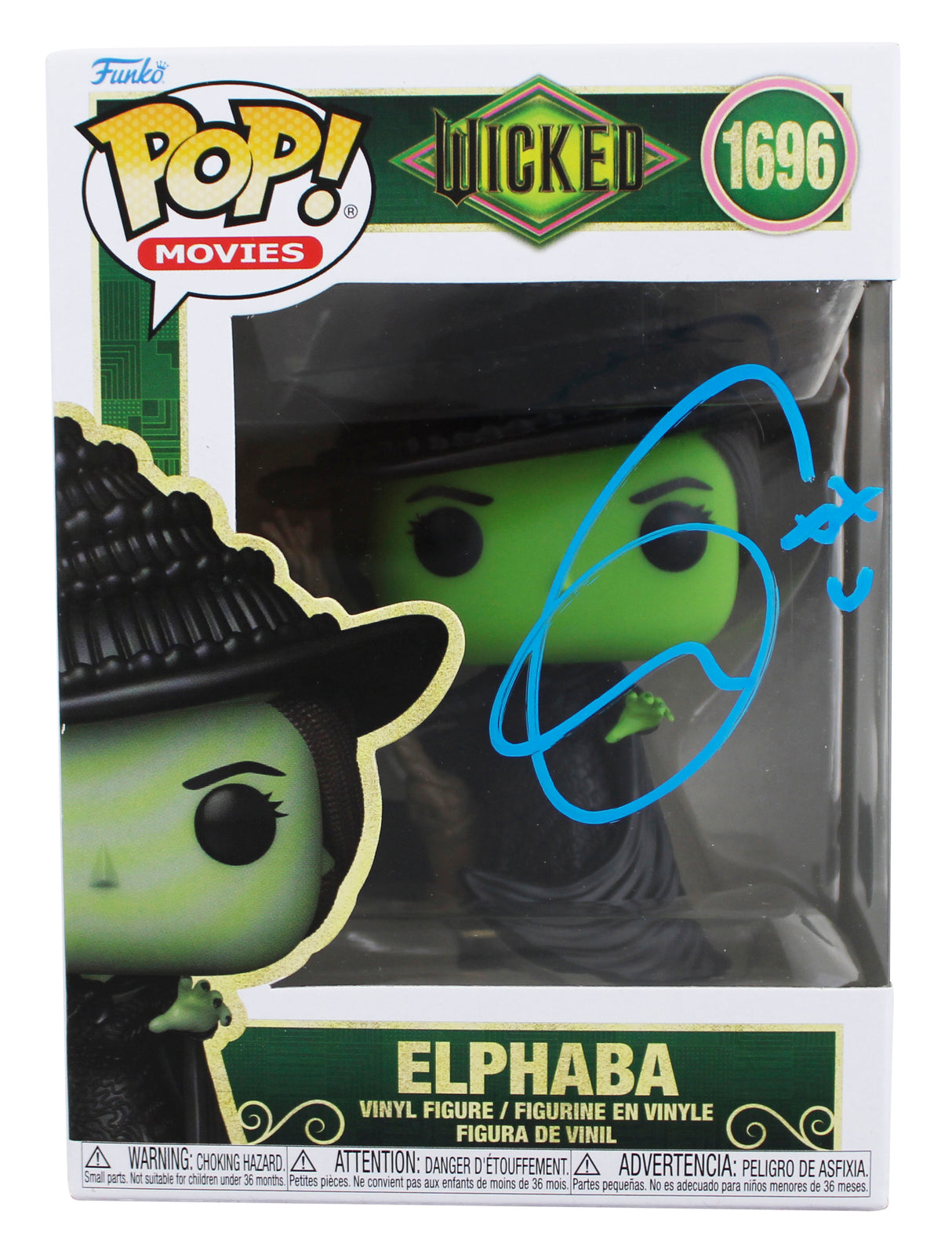 Cynthia Erivo Wicked Signed Elphaba #1696 Funko Pop Vinyl Figure BAS #BQ48418