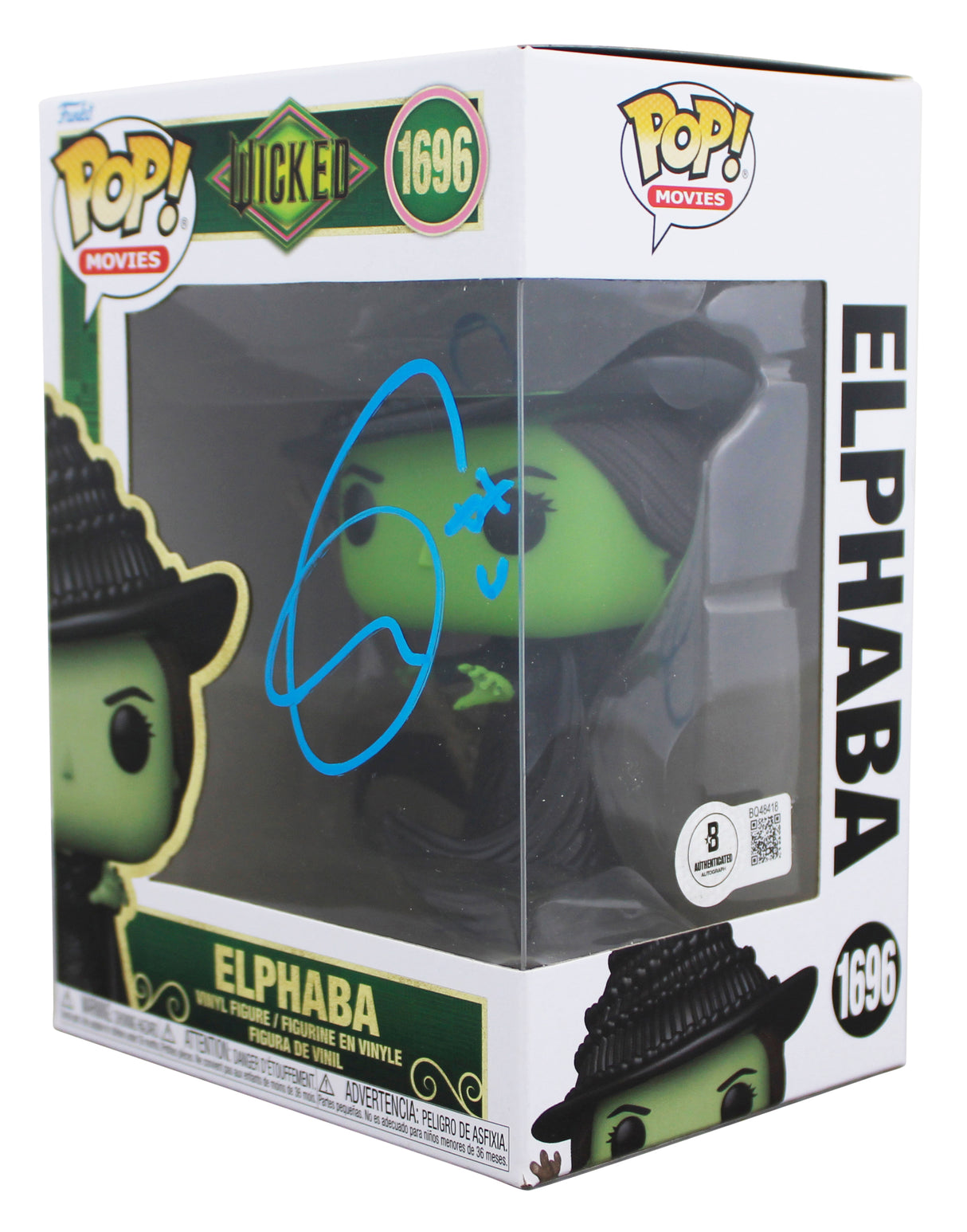 Cynthia Erivo Wicked Signed Elphaba #1696 Funko Pop Vinyl Figure BAS #BQ48418