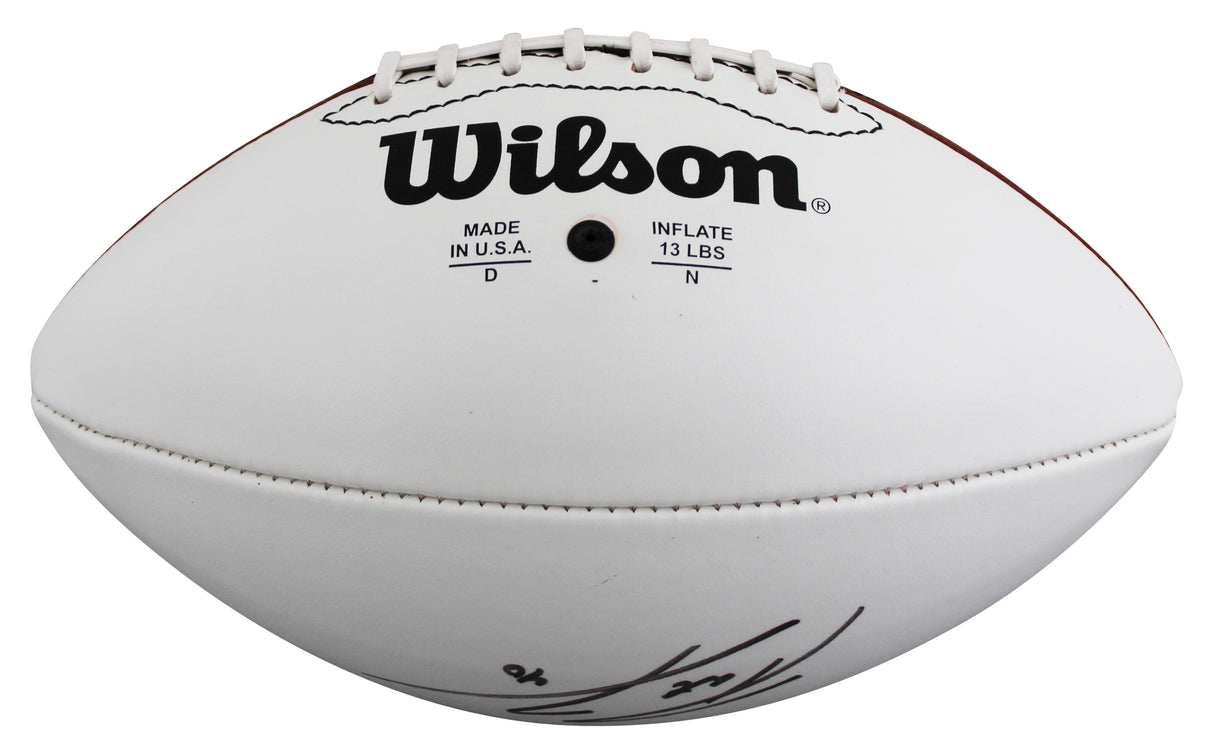 Cardinals Pat Tillman Authentic Signed Wilson White Panel Logo Football BAS LOA