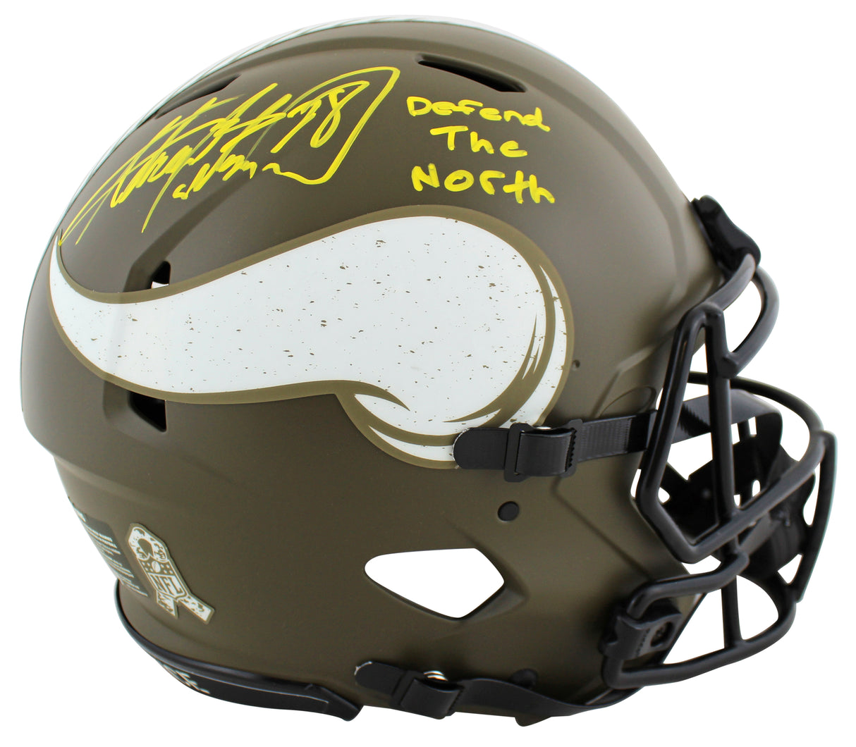 Vikings Adrian Peterson "DTN" Signed STS F/S Speed Proline Helmet W/ Case BAS W
