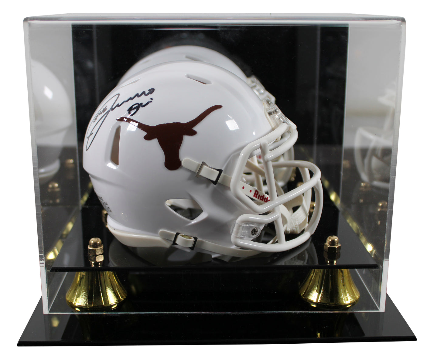 Texas Joseph Ossai Authentic Signed Speed Mini Helmet W/ Case BAS Witnessed