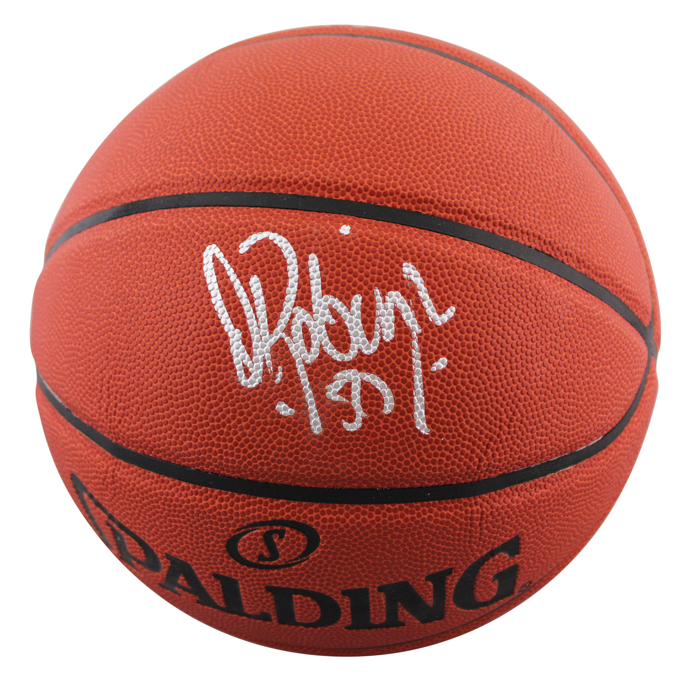 Spurs David Robinson Authentic Signed Spalding I/O Basketball BAS Wit #WY58074