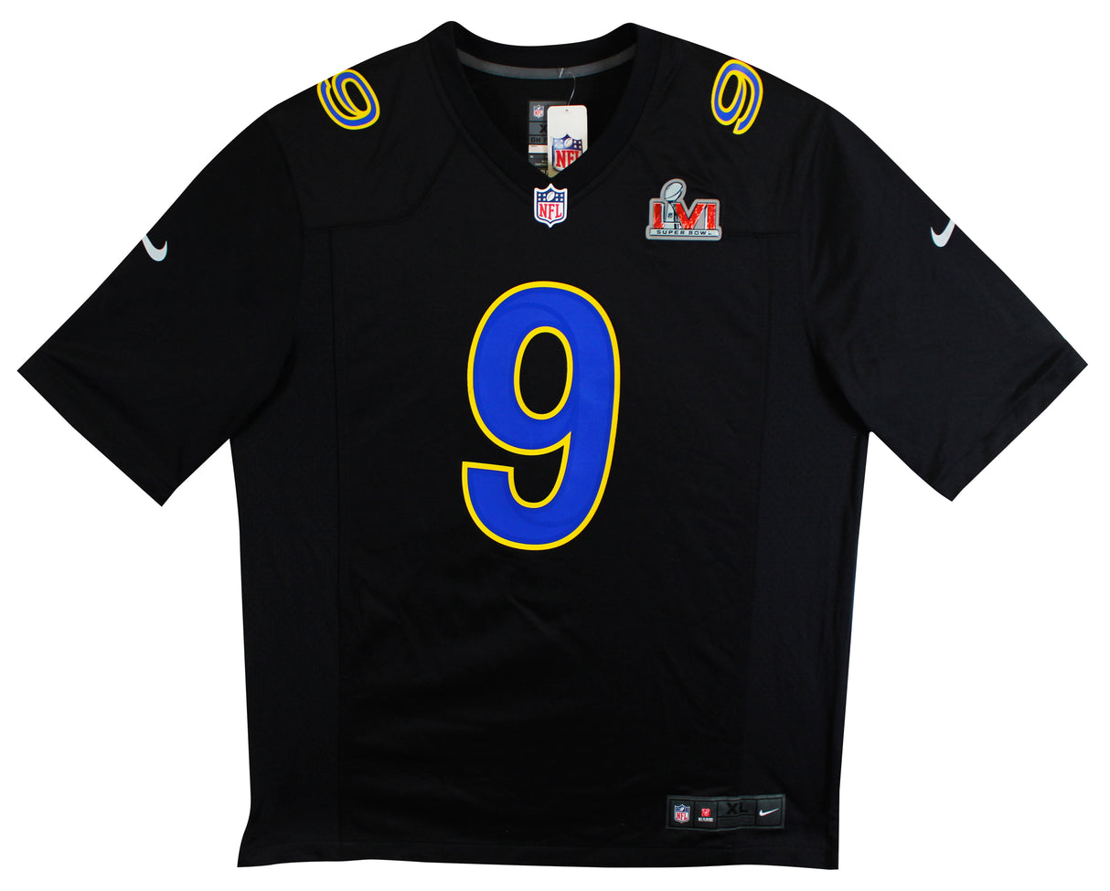 Rams Matthew Stafford Authentic Signed Black Nike Game Jersey BAS Witnessed