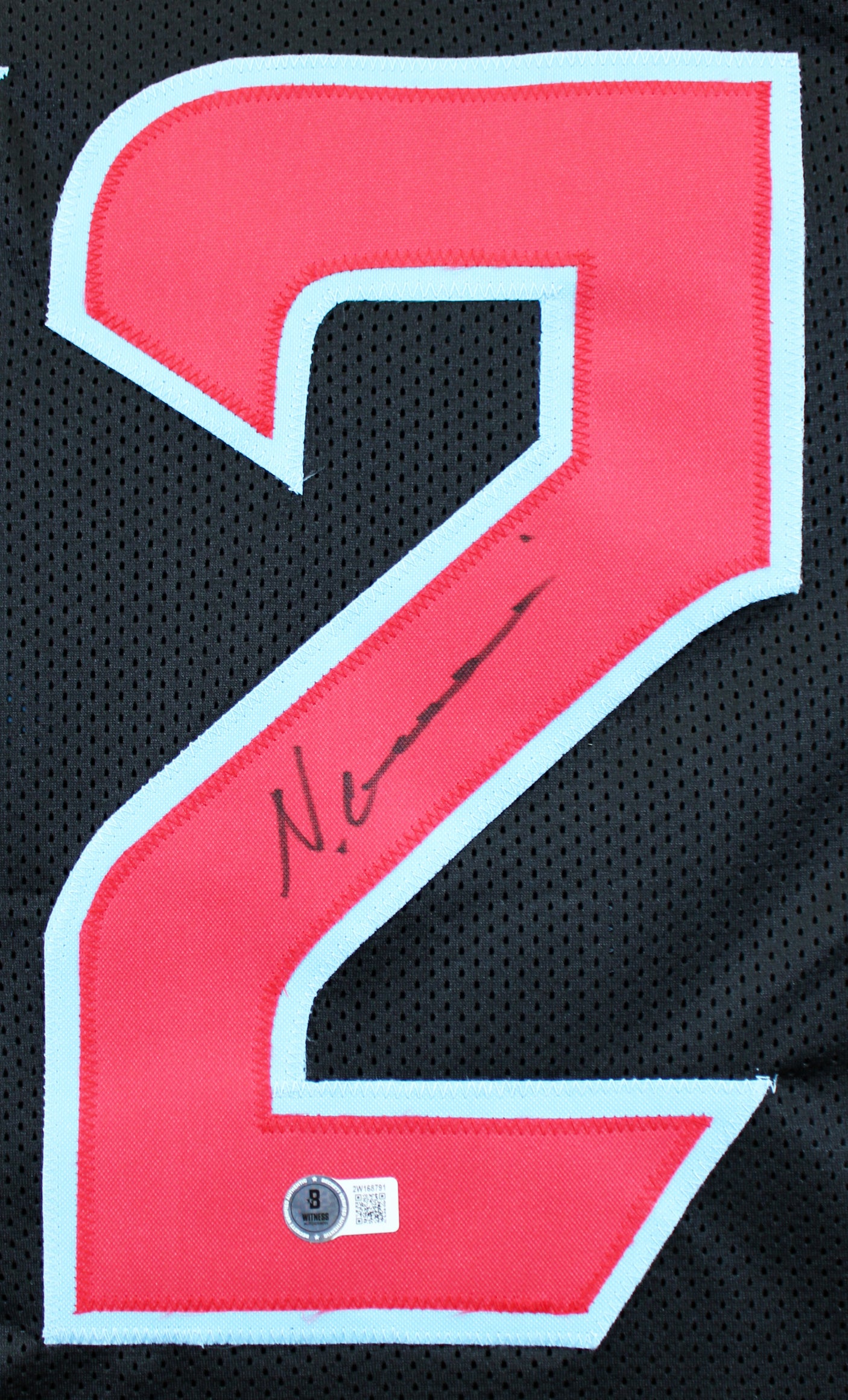 Nico Collins Authentic Signed Alternate Navy Blue Pro Style Jersey BAS Witnessed