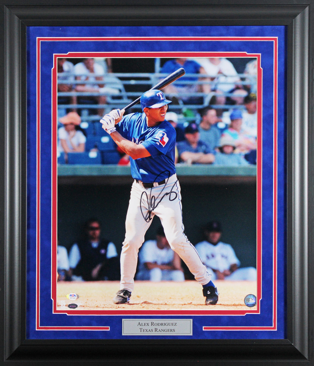 Rangers Alex Rodriguez Authentic Signed 16x20 Framed Photo PSA/DNA #AK73689