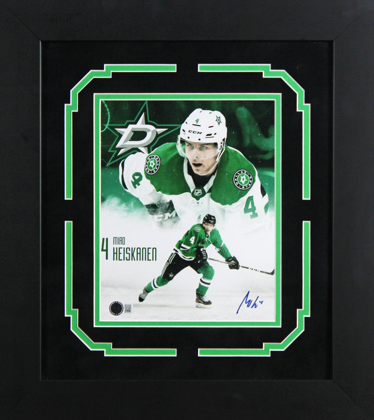 Stars Miro Heiskanen Authentic Signed 8x10 Framed Photo BAS Witnessed #1W730429