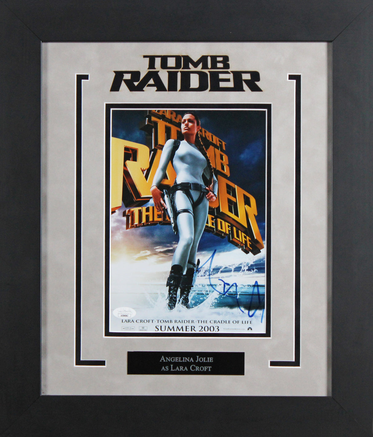 Angelina Jolie Tomb Raider Authentic Signed 8x10 Framed Photo JSA #AS84842