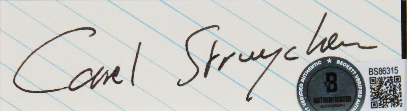 Carel Struycken The Addams Family Signed 1x4 Cut Sig Framed Display BAS #BS86315