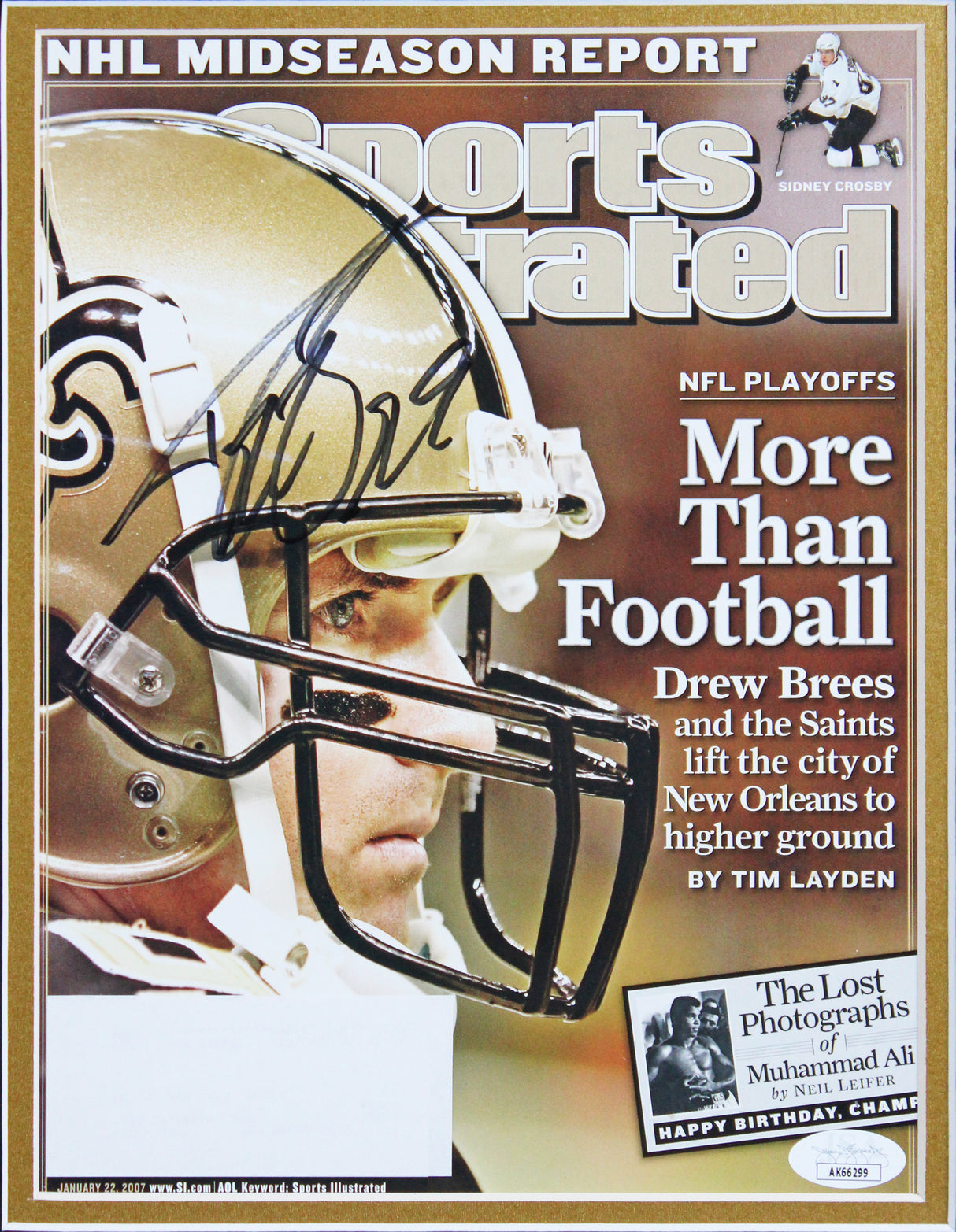 Saints Drew Brees Signed & Framed 2007 Sports Illustrated Magazine Cover JSA