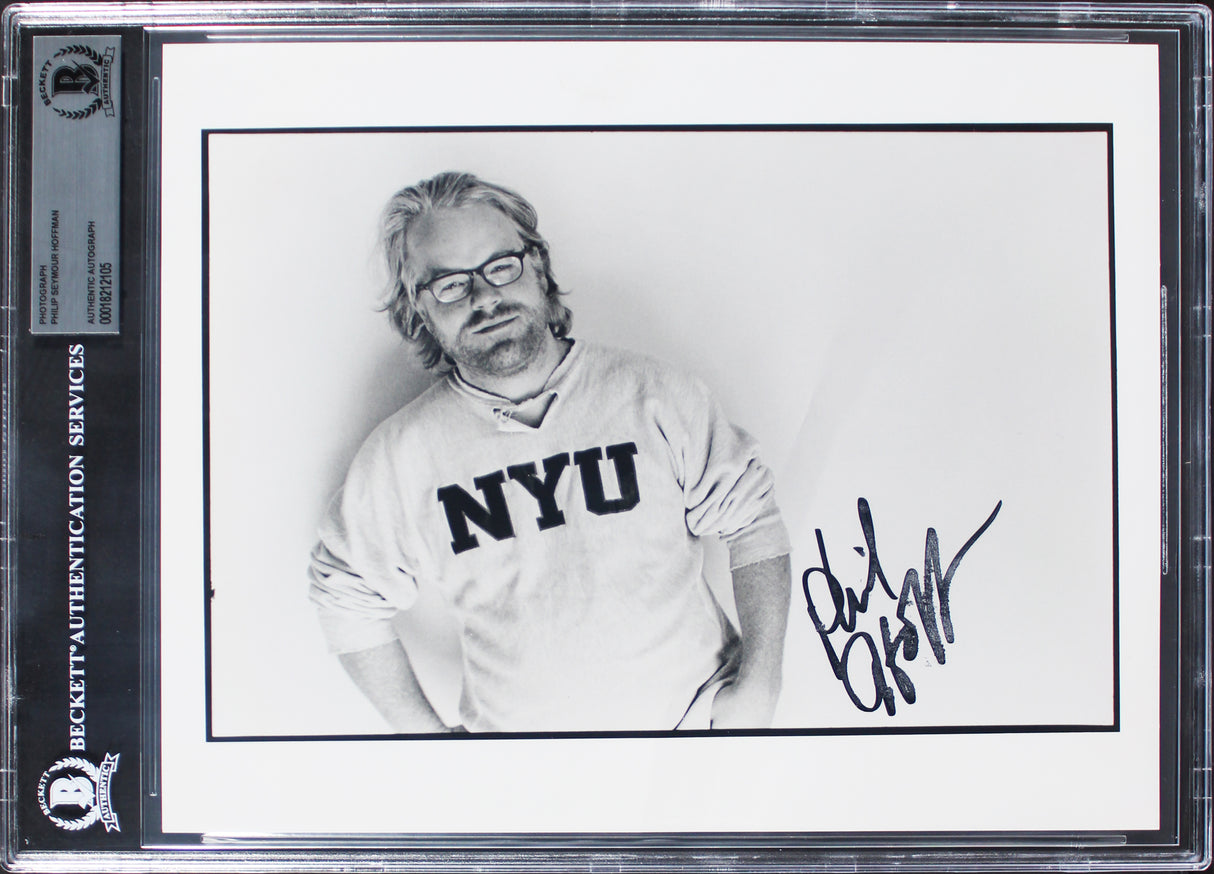 Philip Seymour Hoffman Capote Authentic Signed 8x10 Photo BAS Slabbed 3