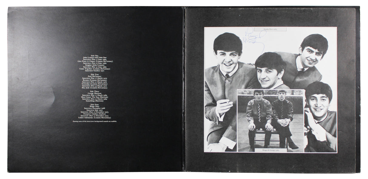 Paul McCartney Signed The Beatles David Wigg Interviews Album Flat BAS #AE65104