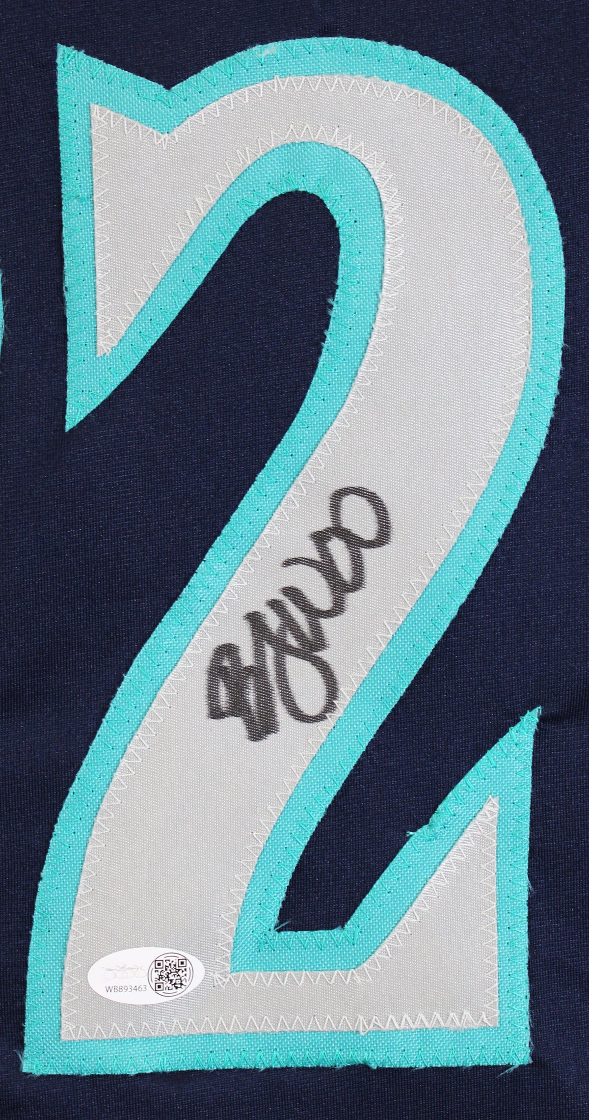 Bryan Woo Authentic Signed Navy Pro Style Jersey Autographed JSA Witnessed