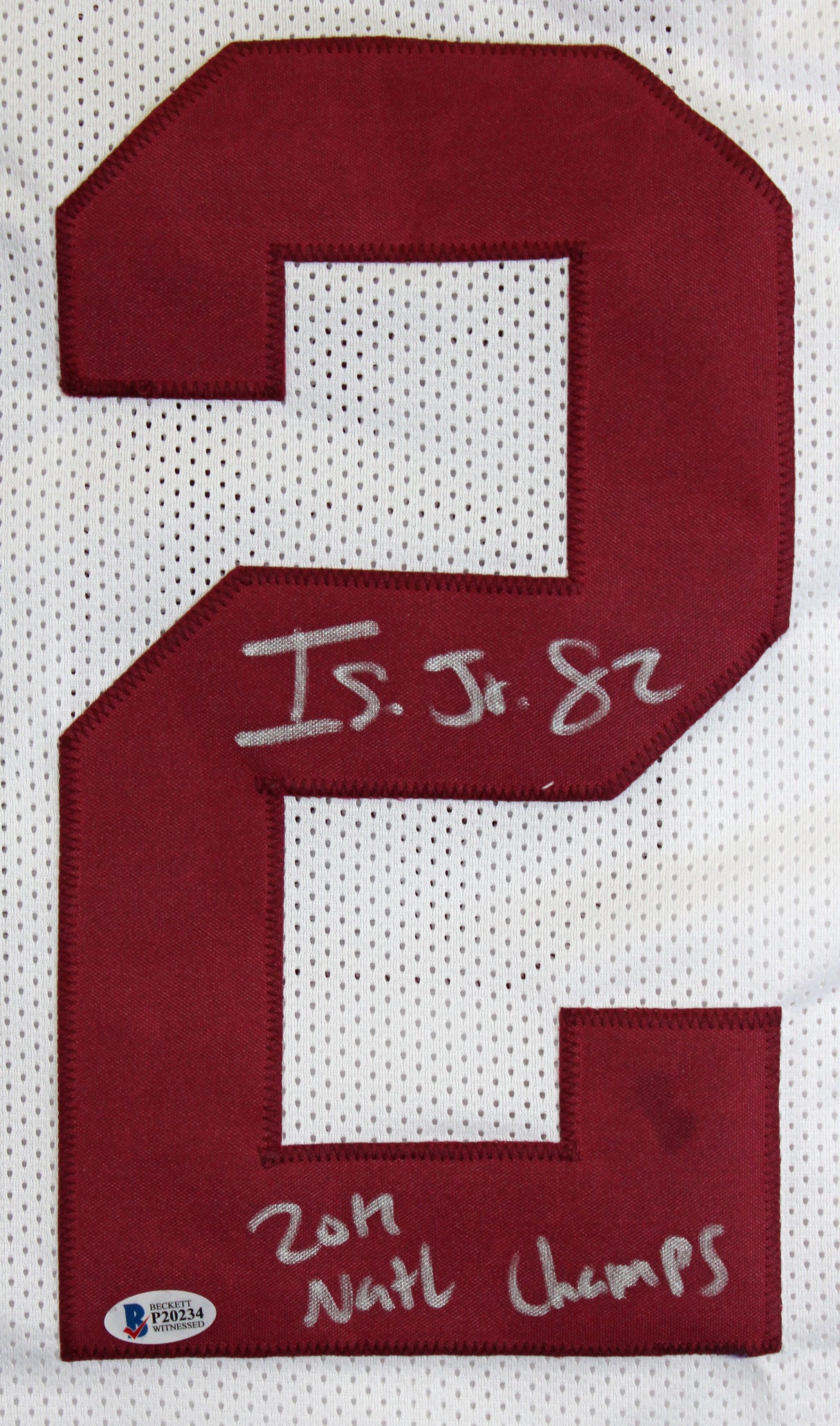 Alabama Irv Smith Jr. "2017 Natl Champ" Signed Maroon Pro Style Jersey BAS Wit