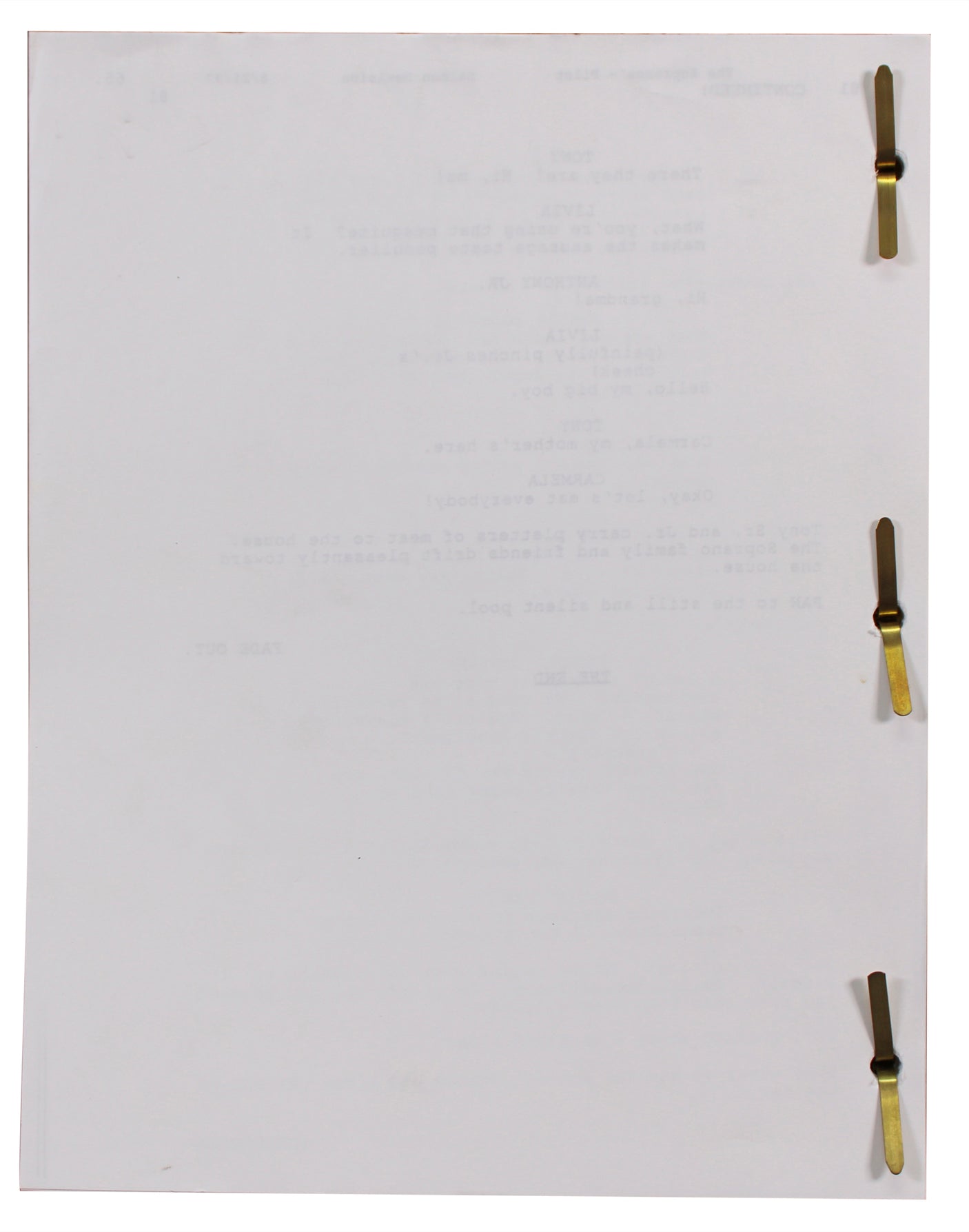 The Sopranos (11) Gandolfini, Falco, Imperioli +8 Signed Pilot Tv Script BAS LOA