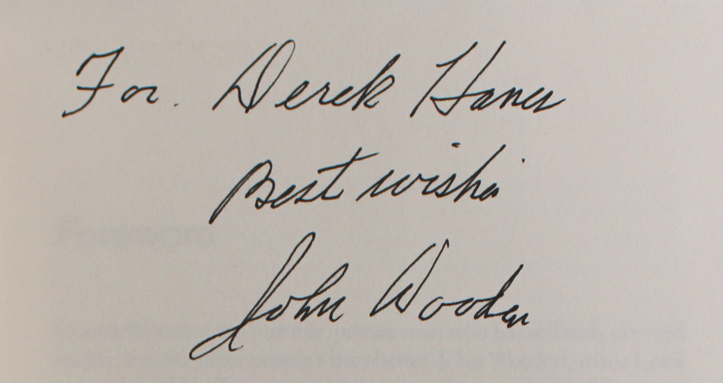 UCLA John Wooden "Best Wishes" Signed They Call Me Coach Book BAS #BR84268