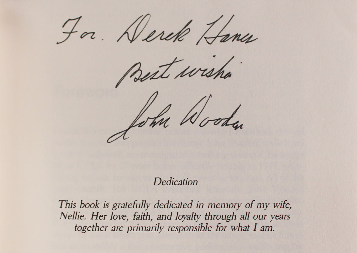 UCLA John Wooden "Best Wishes" Signed They Call Me Coach Book BAS #BR84268