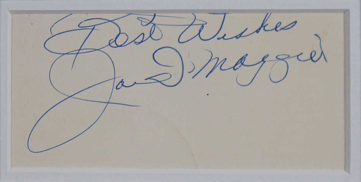 Yankees Joe DiMaggio Signed & Framed 2.5x4.5 Cut Signature PSA/DNA #AC06842