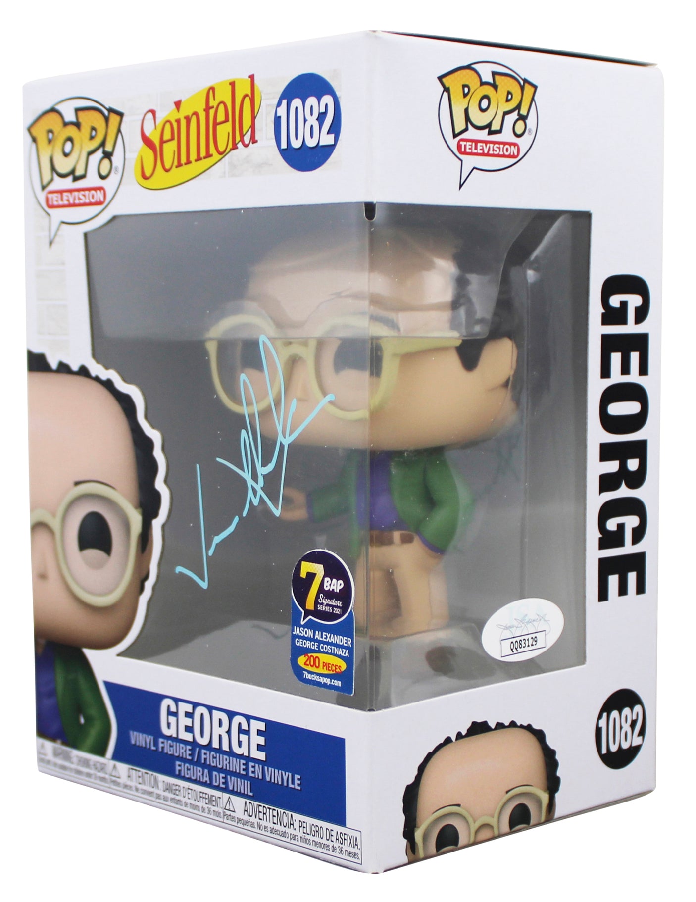 Jason Alexander Seinfeld Signed George #1082 Funko Pop Vinyl Figure JSA #QQ83129
