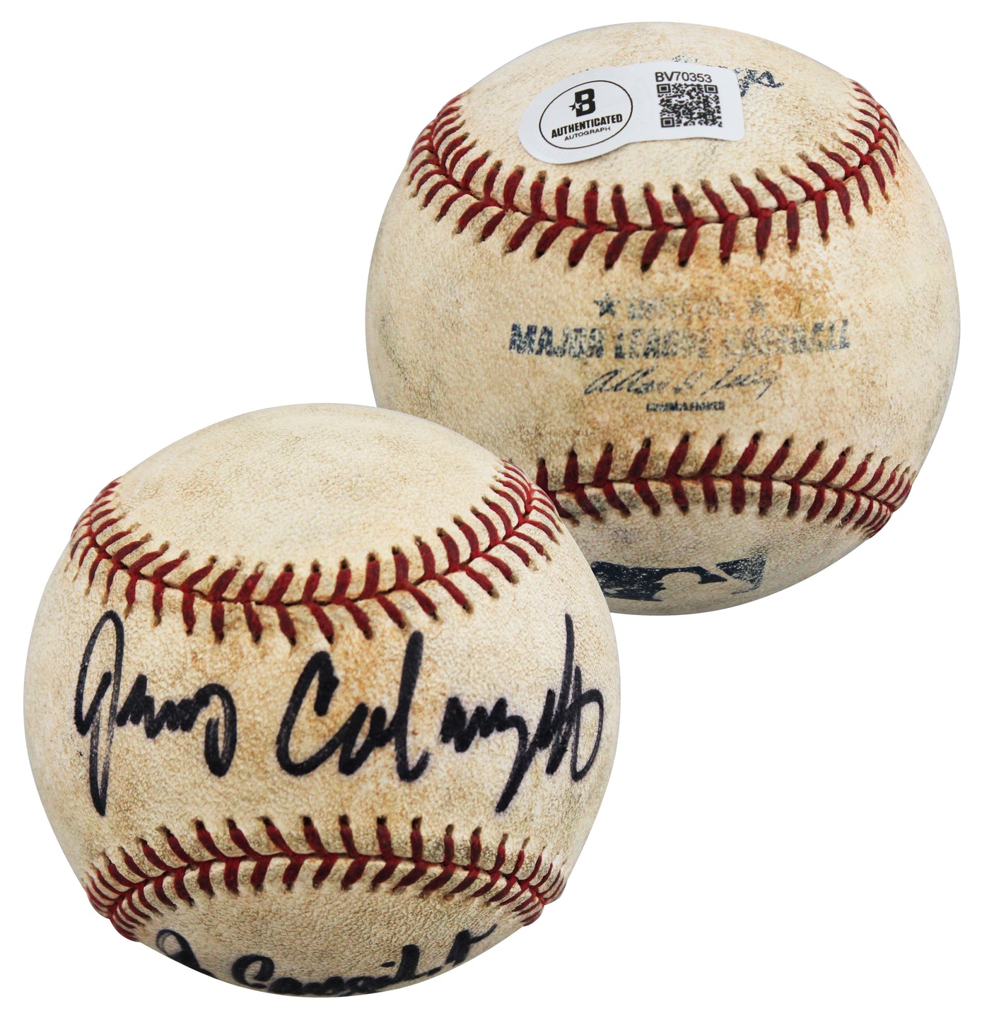 Suns Jerry Colangelo Authentic Signed Allen Selig OML Baseball BAS #BV70353