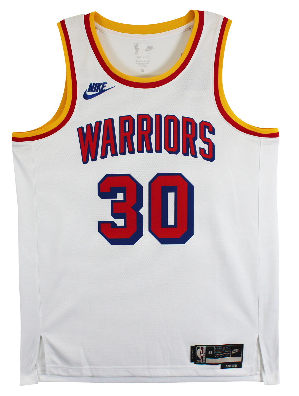 Warriors Stephen Curry Signed White Nike 2024 Classic Ed. Swingman Jersey BAS 2