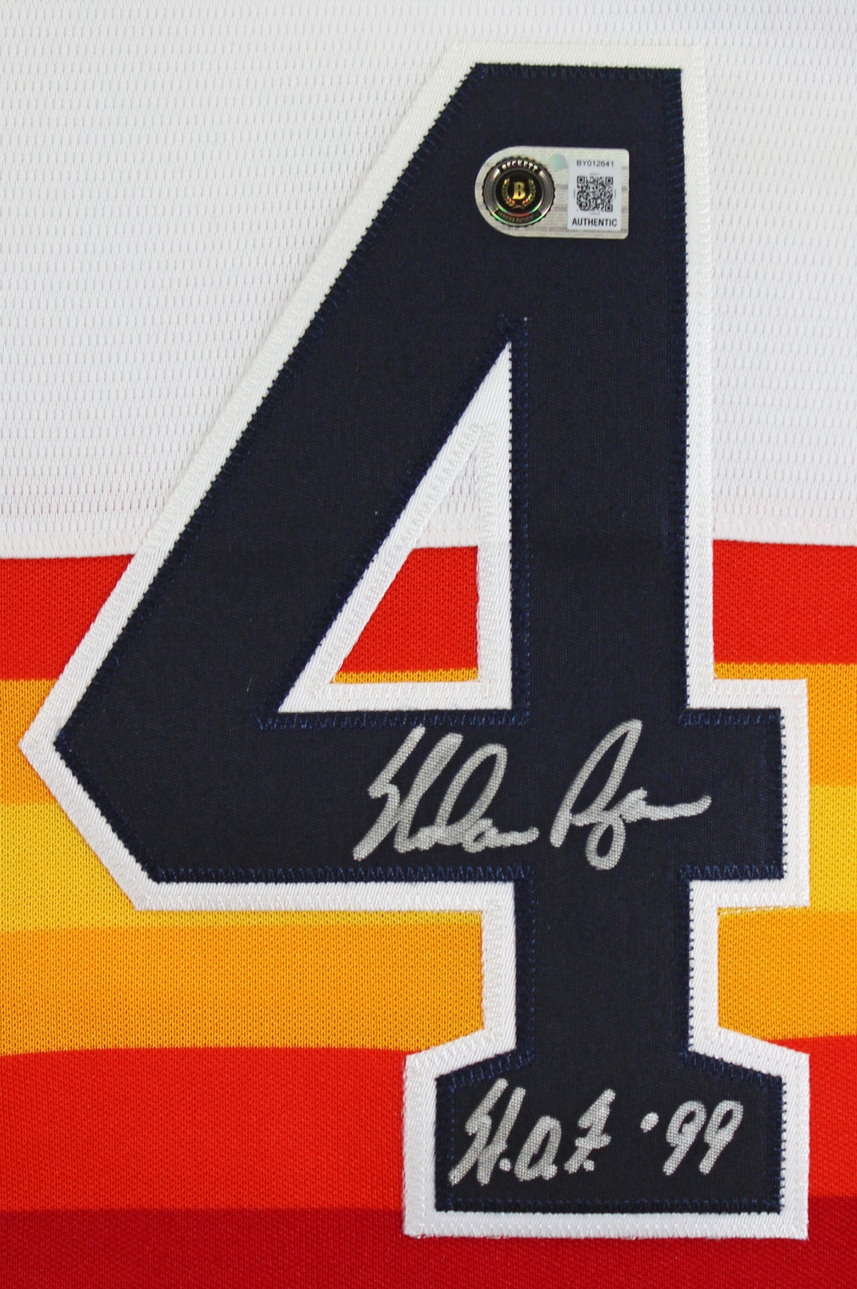 Astros Nolan Ryan "HOF 99" Authentic Signed Rainbow Nike CC Jersey BAS