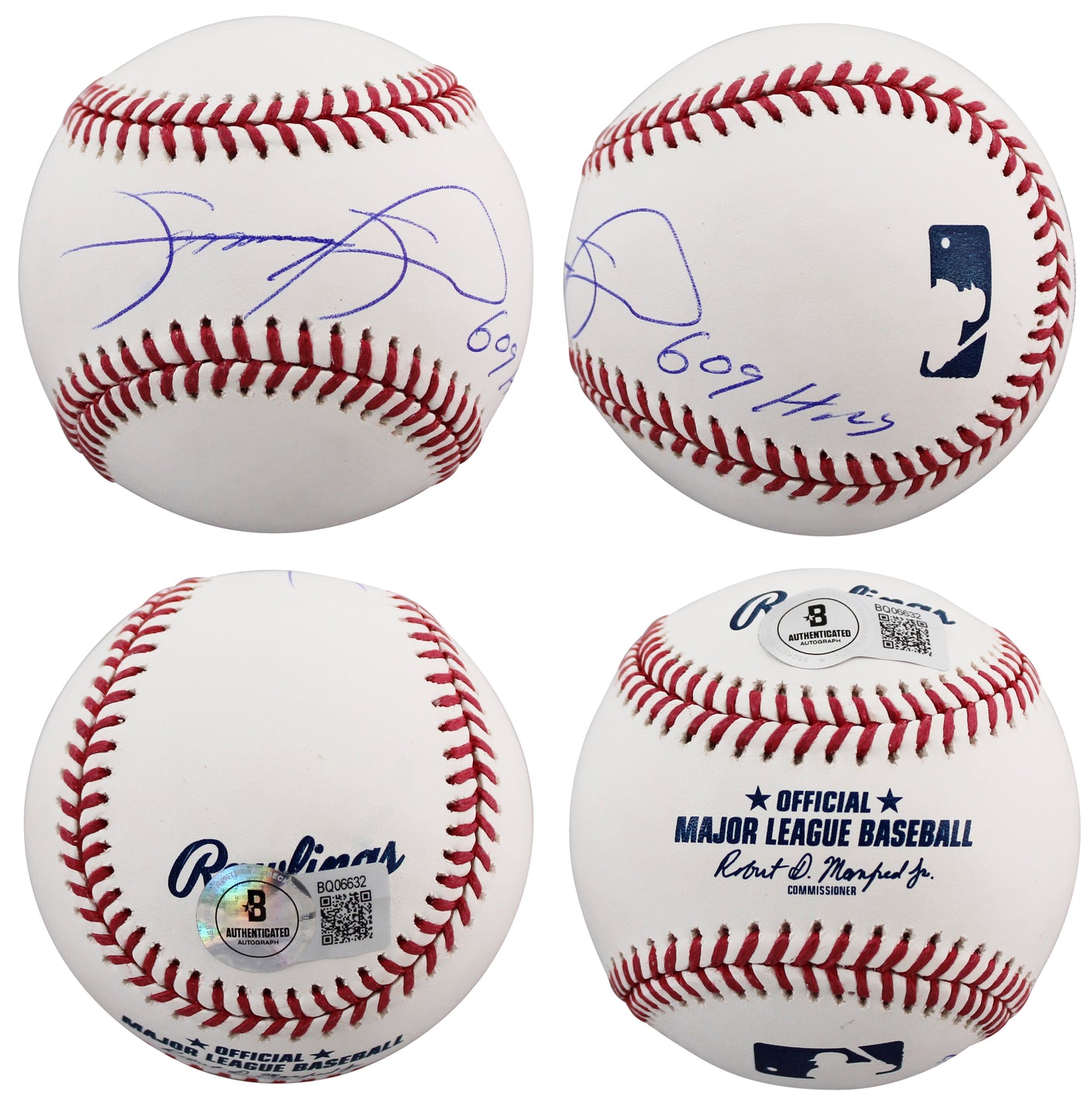 Cubs Sammy Sosa "609 HRS" Authentic Signed OML Baseball w/ Case Autographed BAS