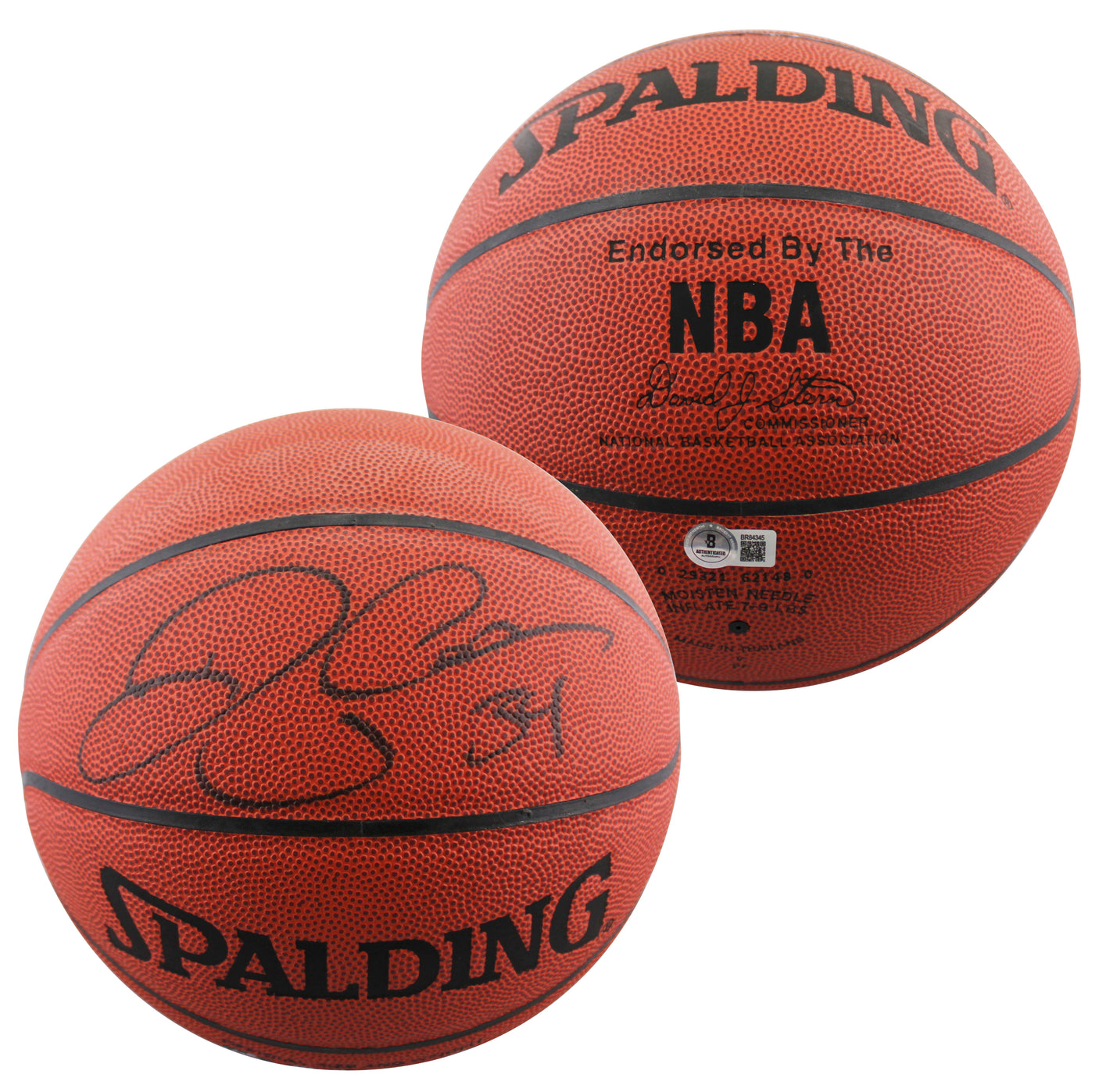 Bucks Ray Allen Authentic Signed Spalding Indoor/Outdoor Basketball BAS #BR84345