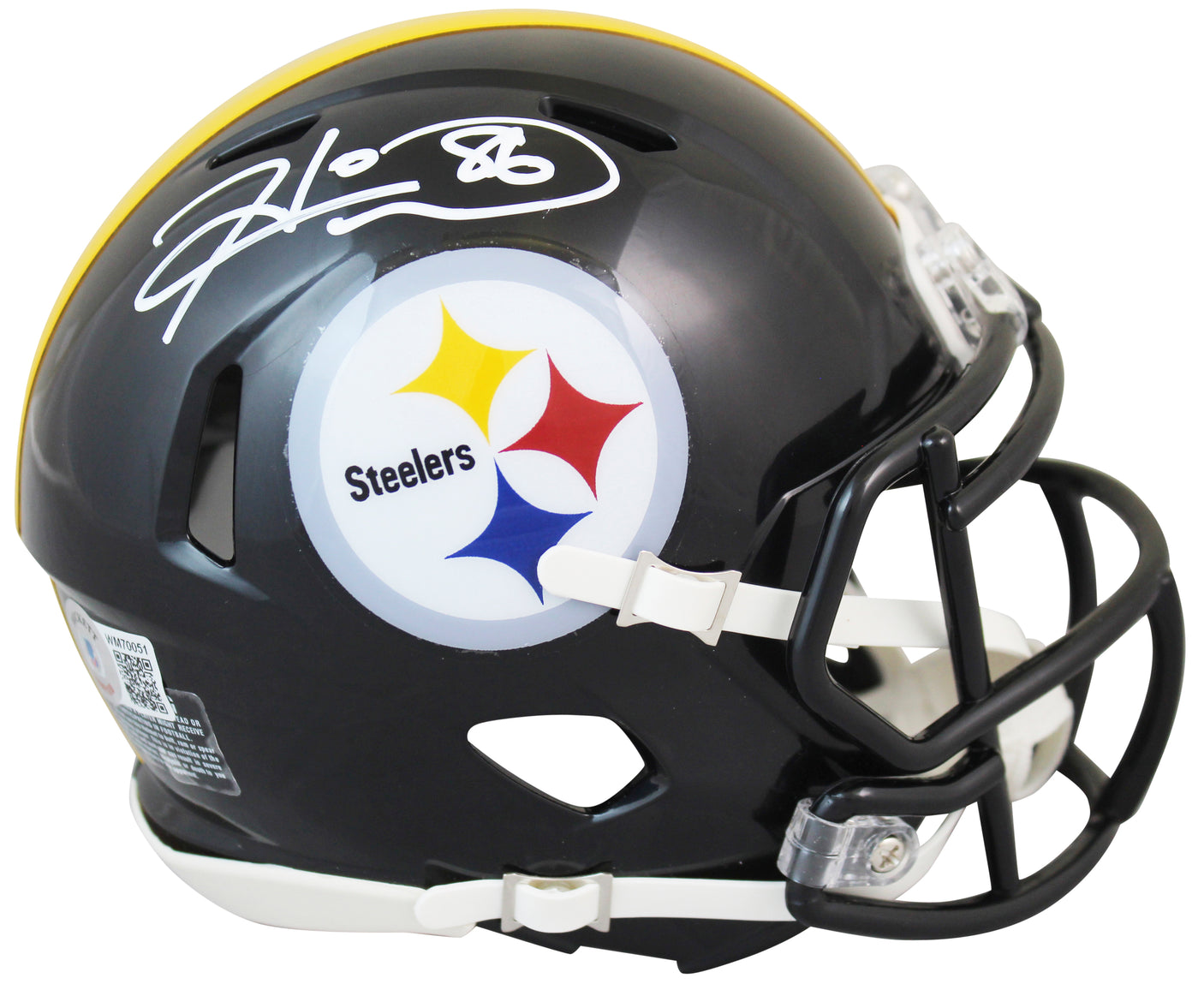Steelers Hines Ward Authentic Signed Speed Mini Helmet w/ Case BAS Witnessed