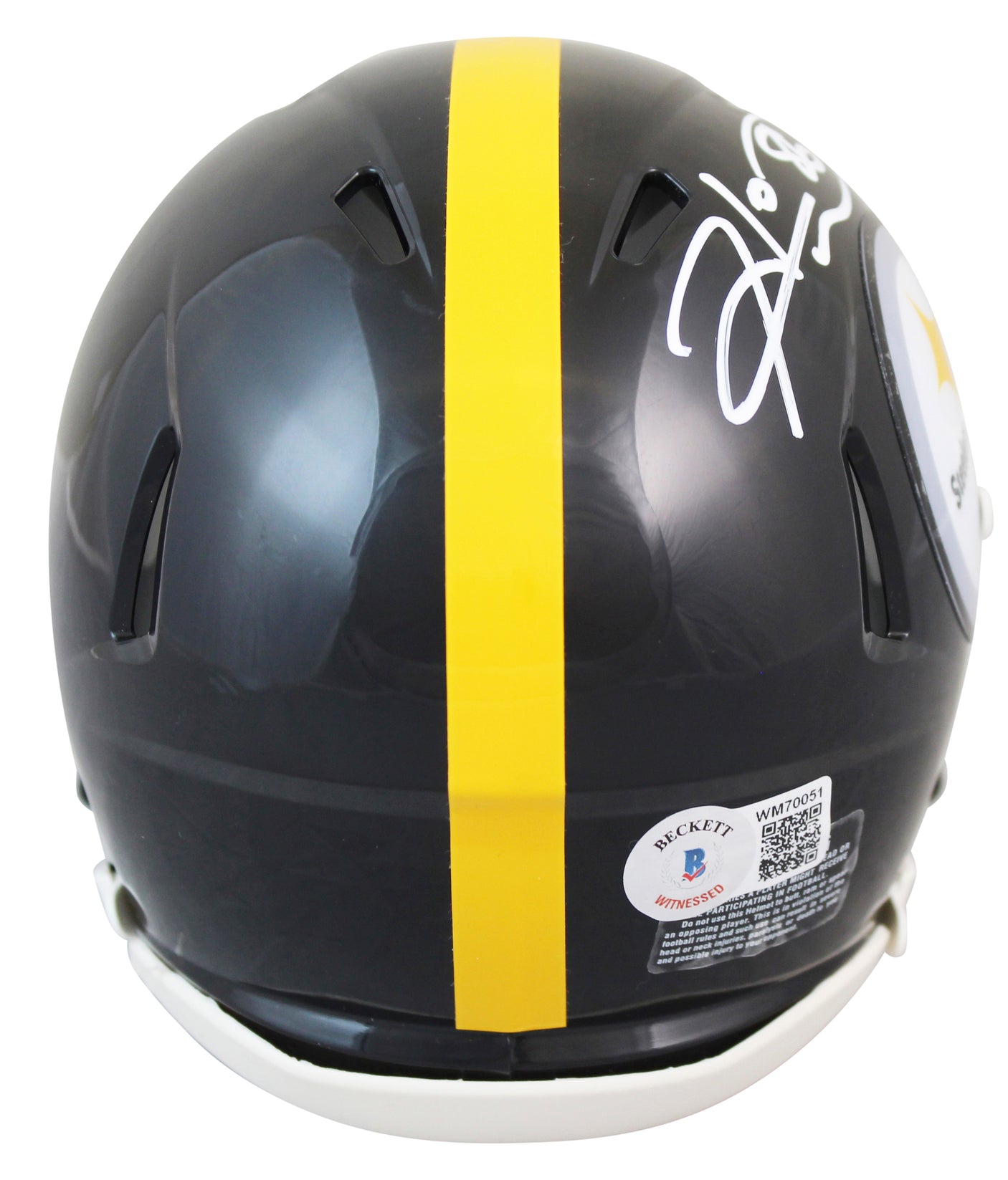 Steelers Hines Ward Authentic Signed Speed Mini Helmet w/ Case BAS Witnessed