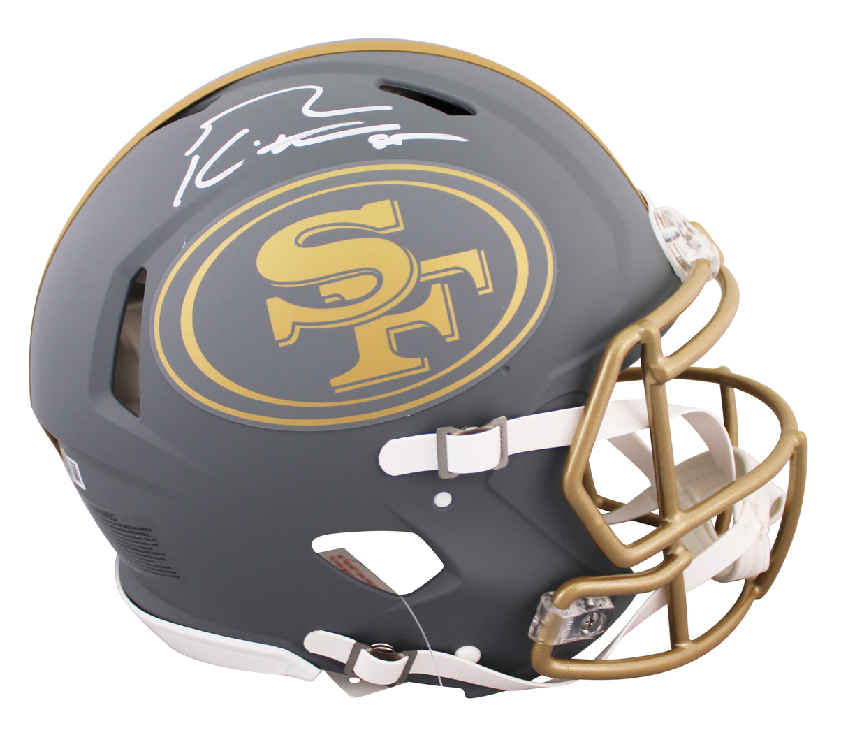 49ers George Kittle Signed Slate Full Size Speed Proline Helmet W/ Case BAS Wit
