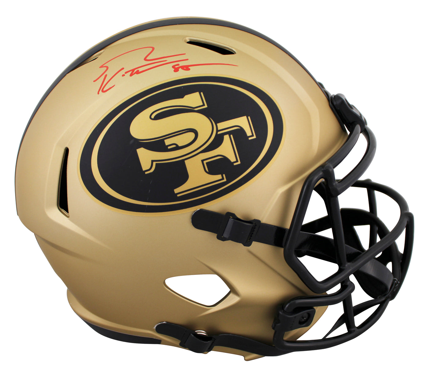 49ers George Kittle Signed Rave Full Size Speed Rep Helmet W/ Case BAS Witnessed