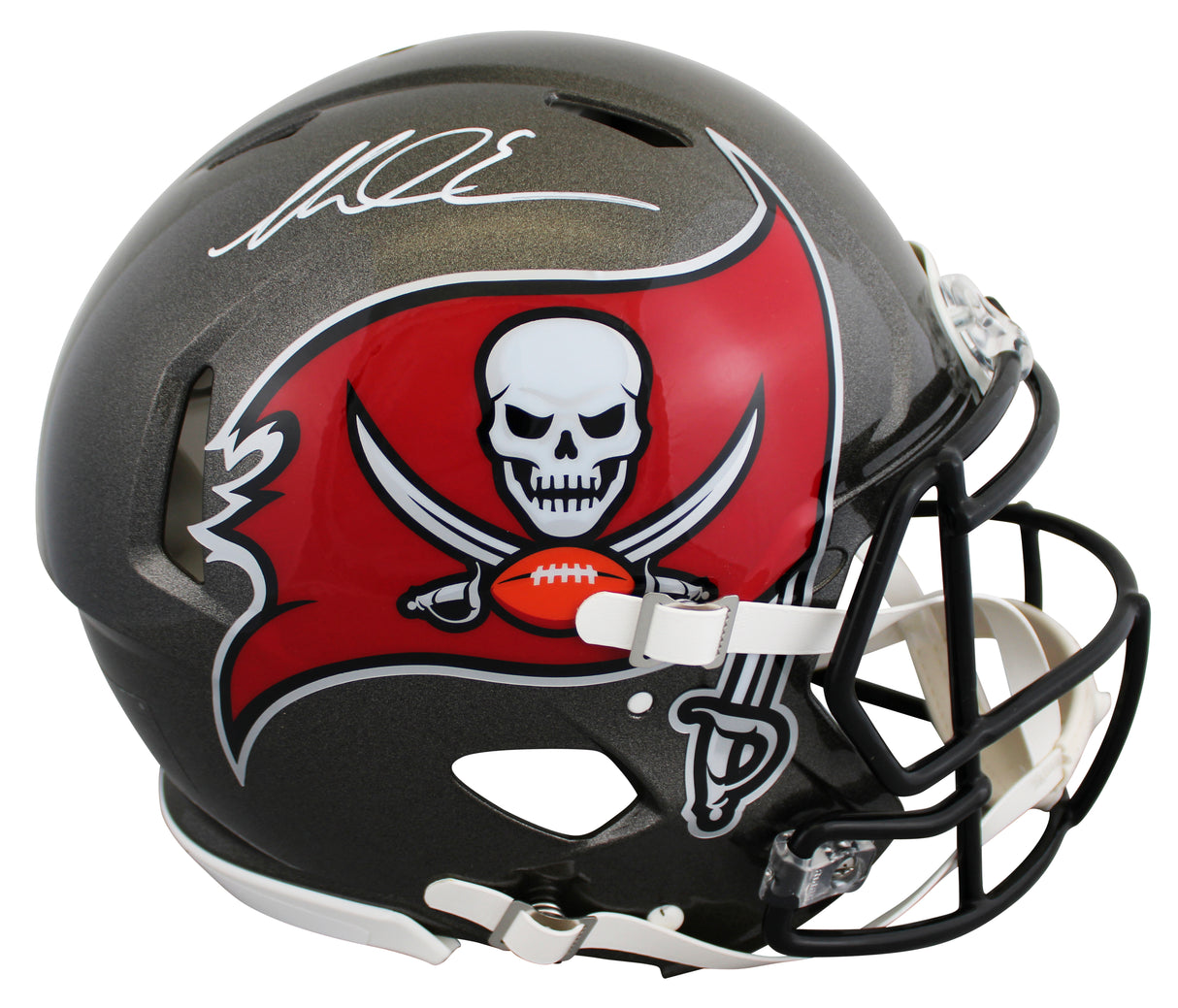 Buccaneers Mike Evans Signed Full Size Speed Proline Helmet W/ Case BAS Witness